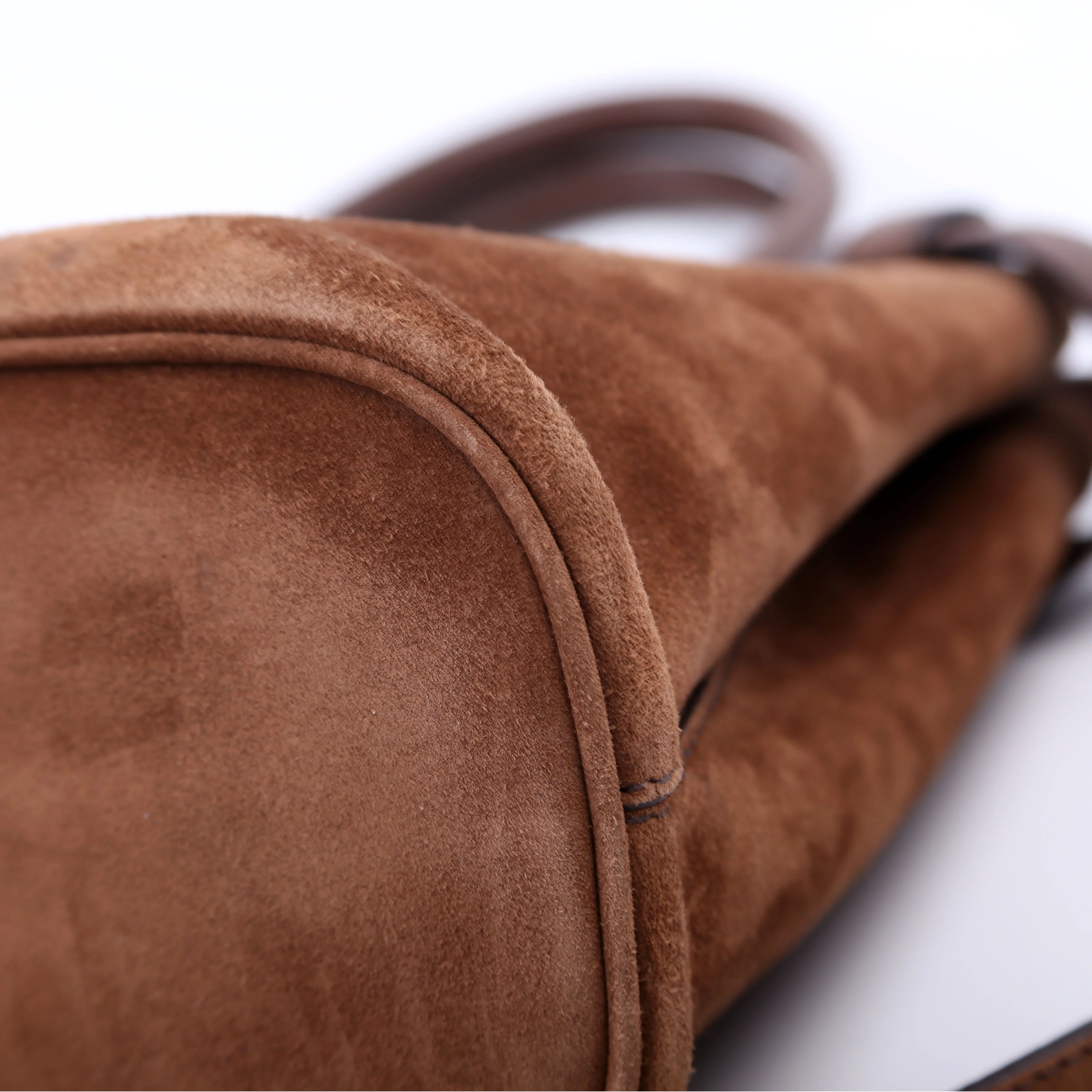Buckle Bag With Belt Scamosciate Small Brown - Image 6