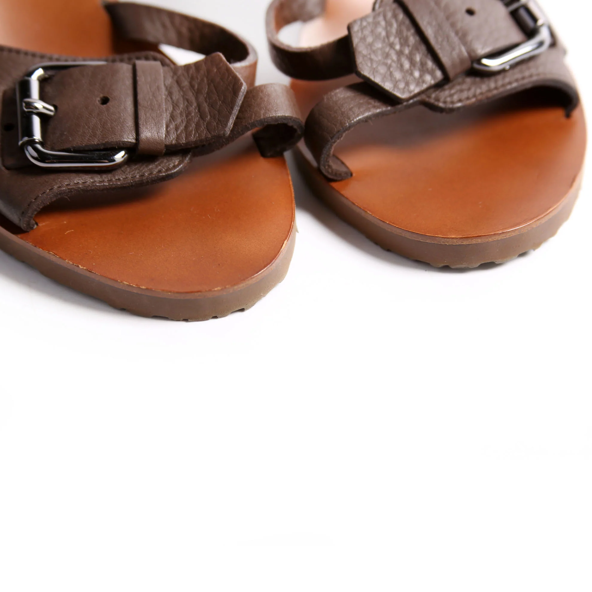 Buckle Leather Mules Size 37 - Image 9