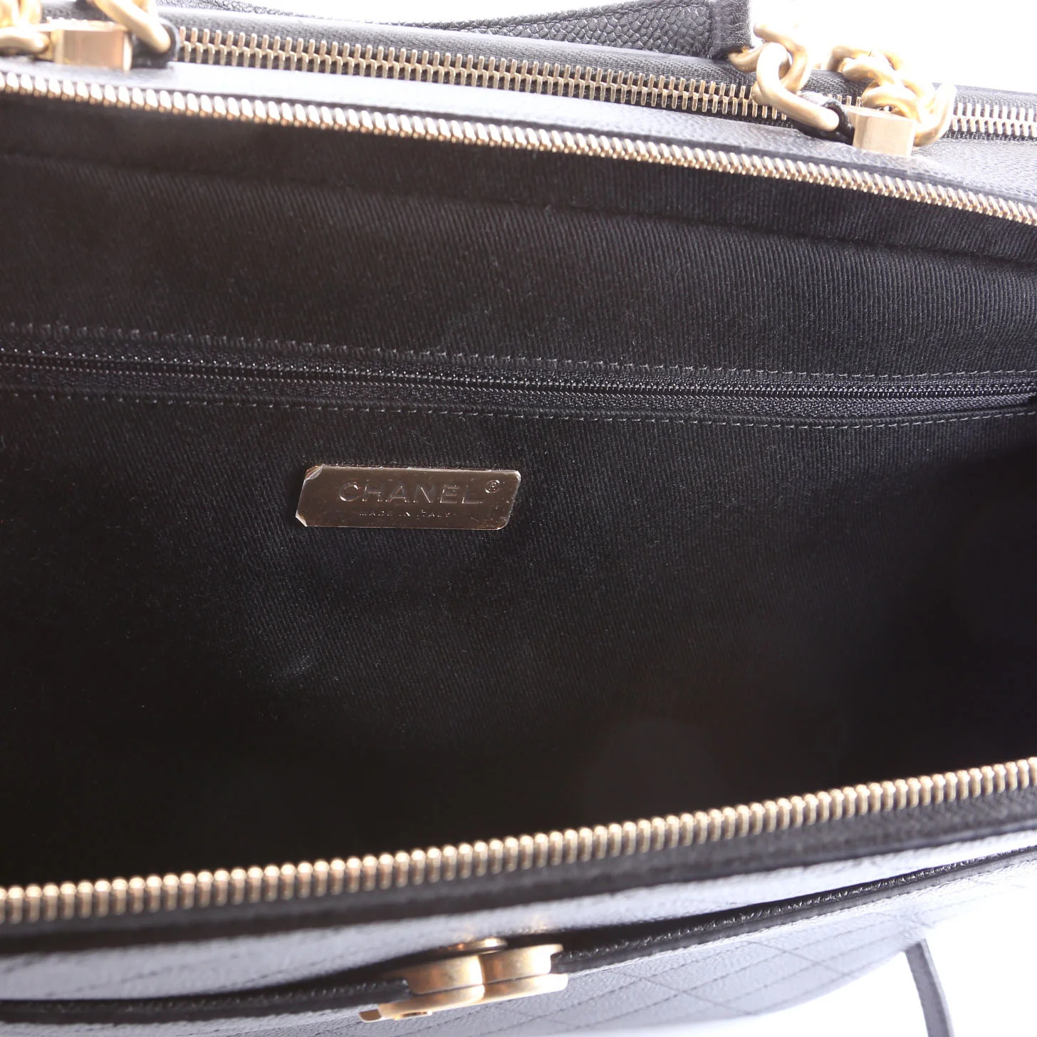 Business Briefcase Large Caviar Black/Gold - Image 7