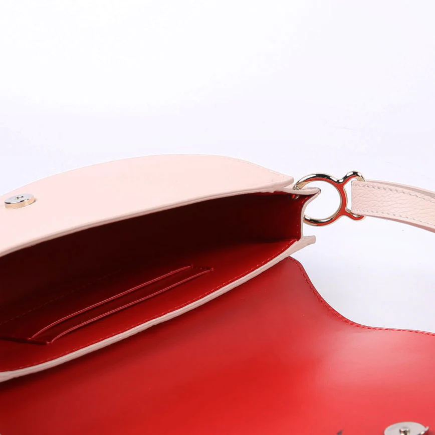 By My Side Embossed Logo Shoulder Bag Pink - Image 10
