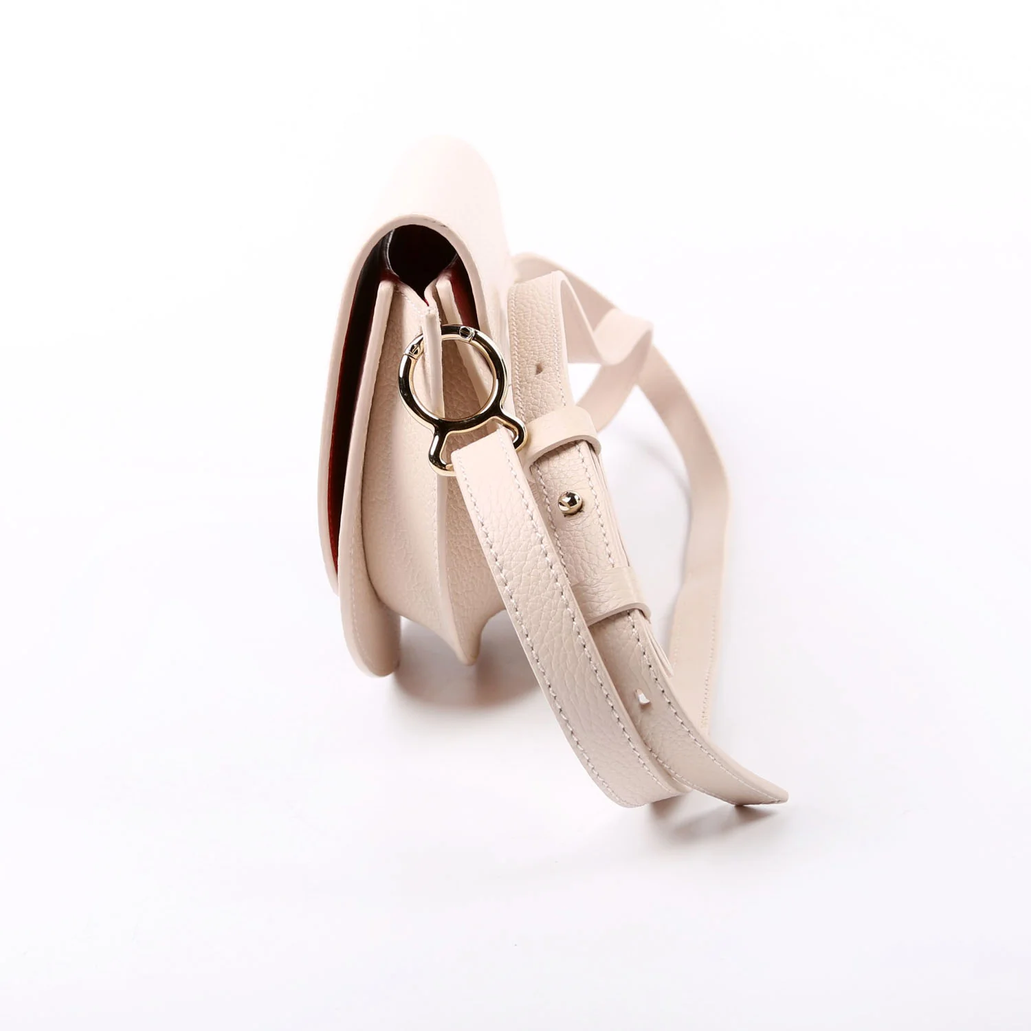 By My Side Embossed Logo Shoulder Bag Pink - Image 4
