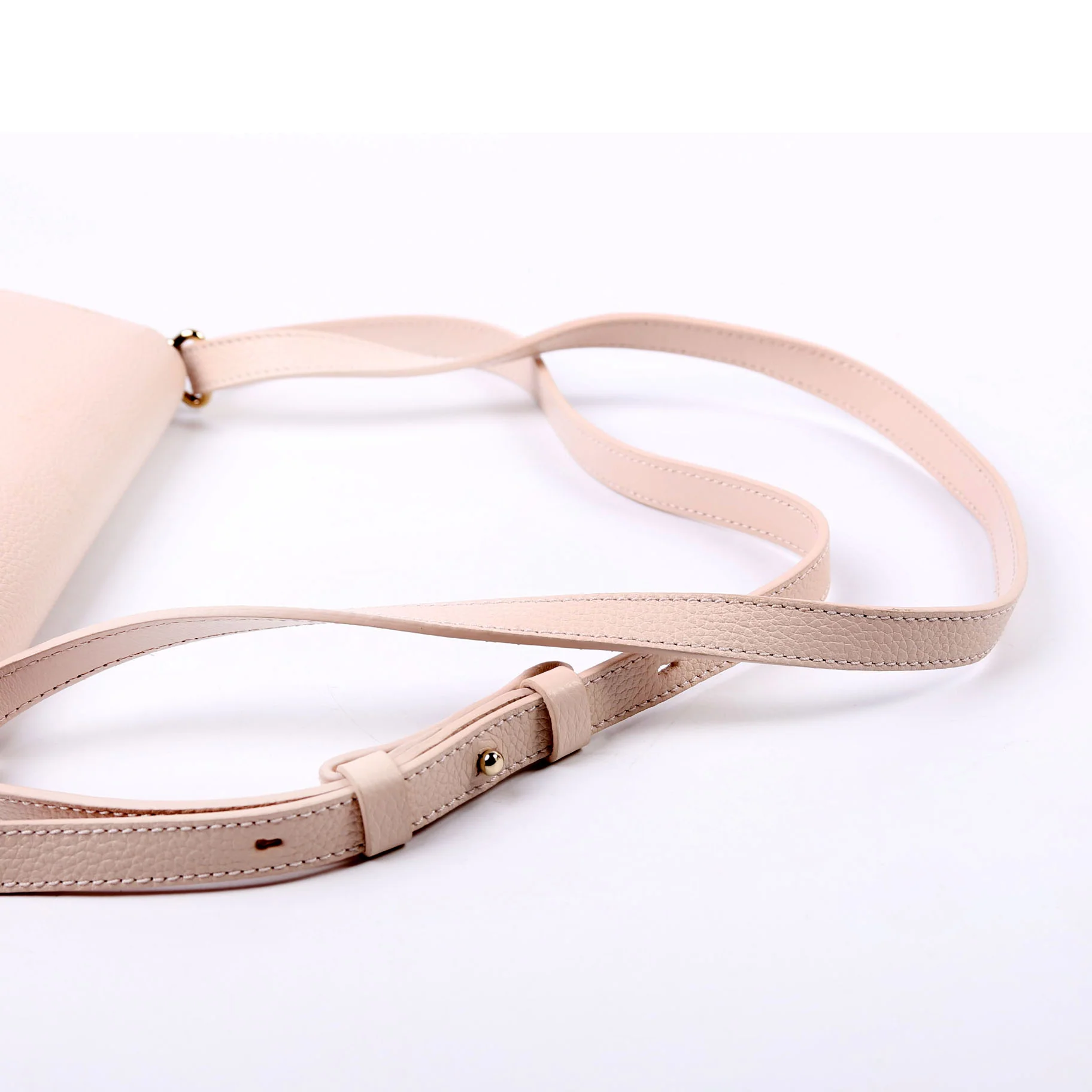 By My Side Embossed Logo Shoulder Bag Pink - Image 9