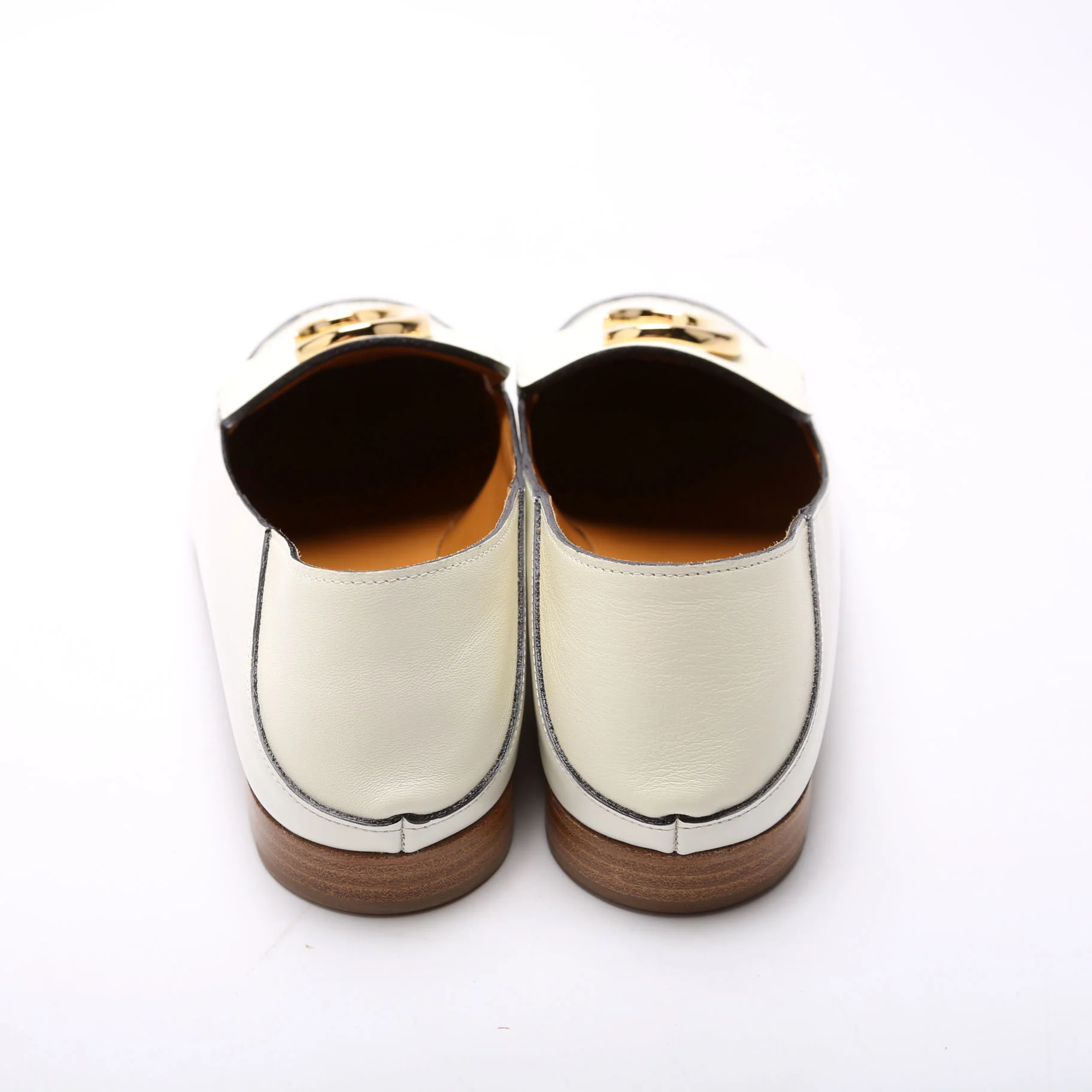 C Logo Loafers Size 39.5 White - Image 4
