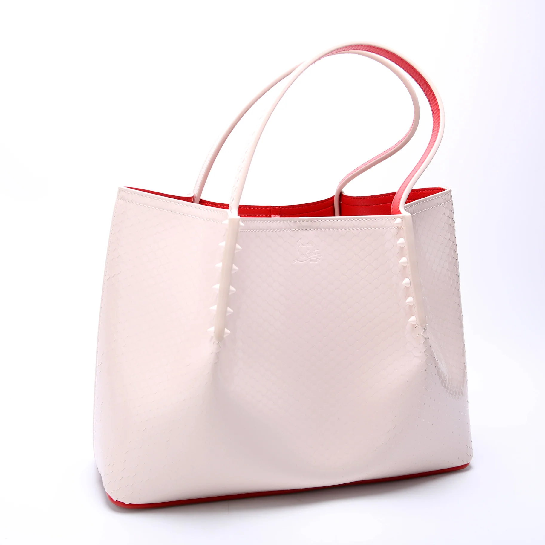 Cabarock Snake Embossed Small Tote Pink - Image 2