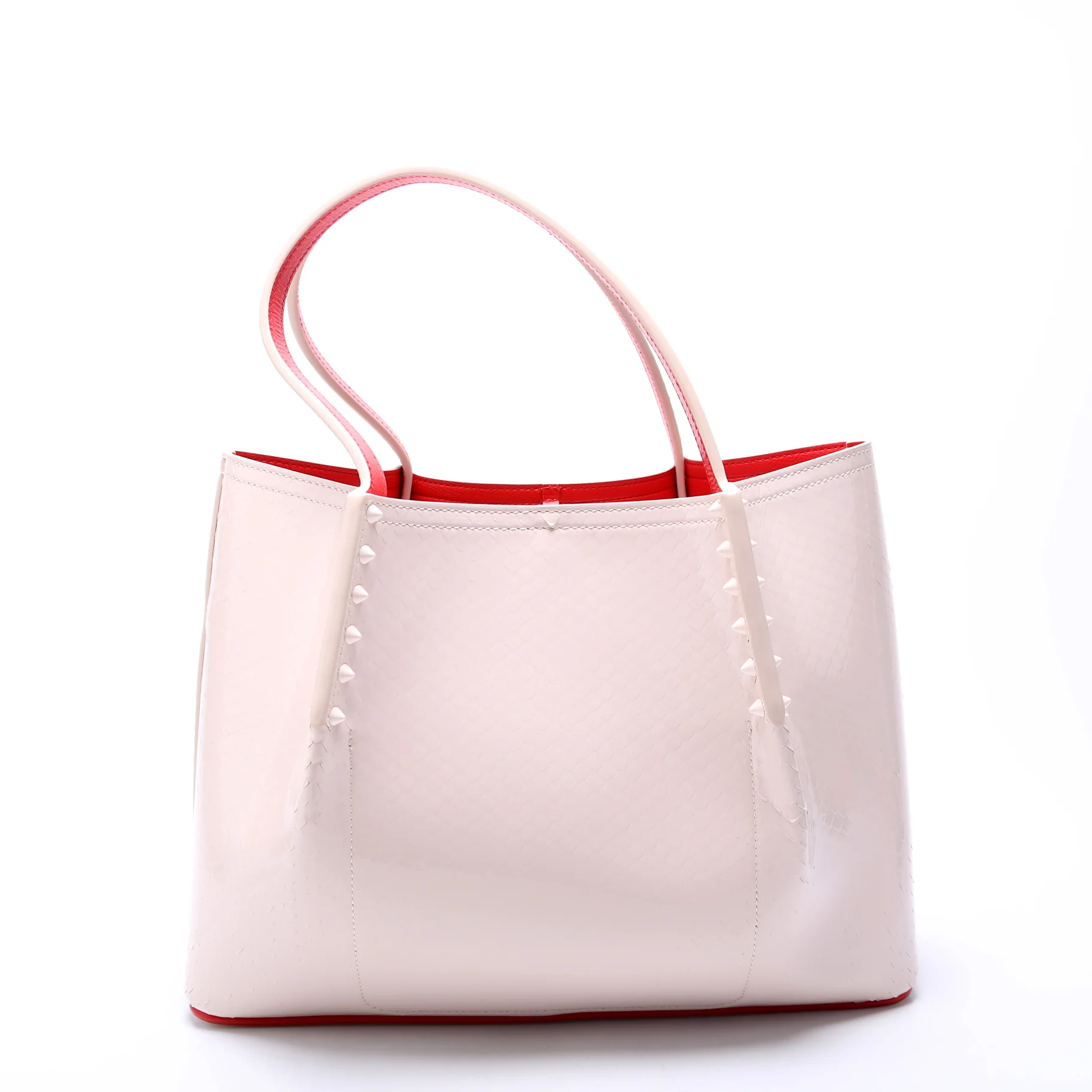 Cabarock Snake Embossed Small Tote Pink - Image 3