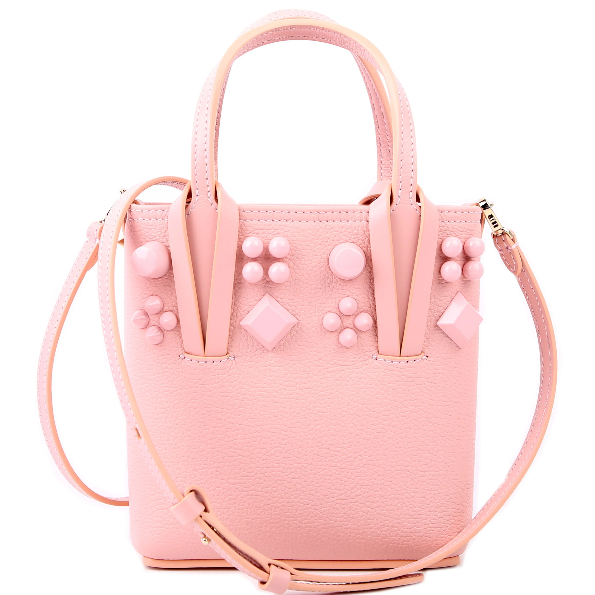 Cabata Mini Tote North/South Leather Pink