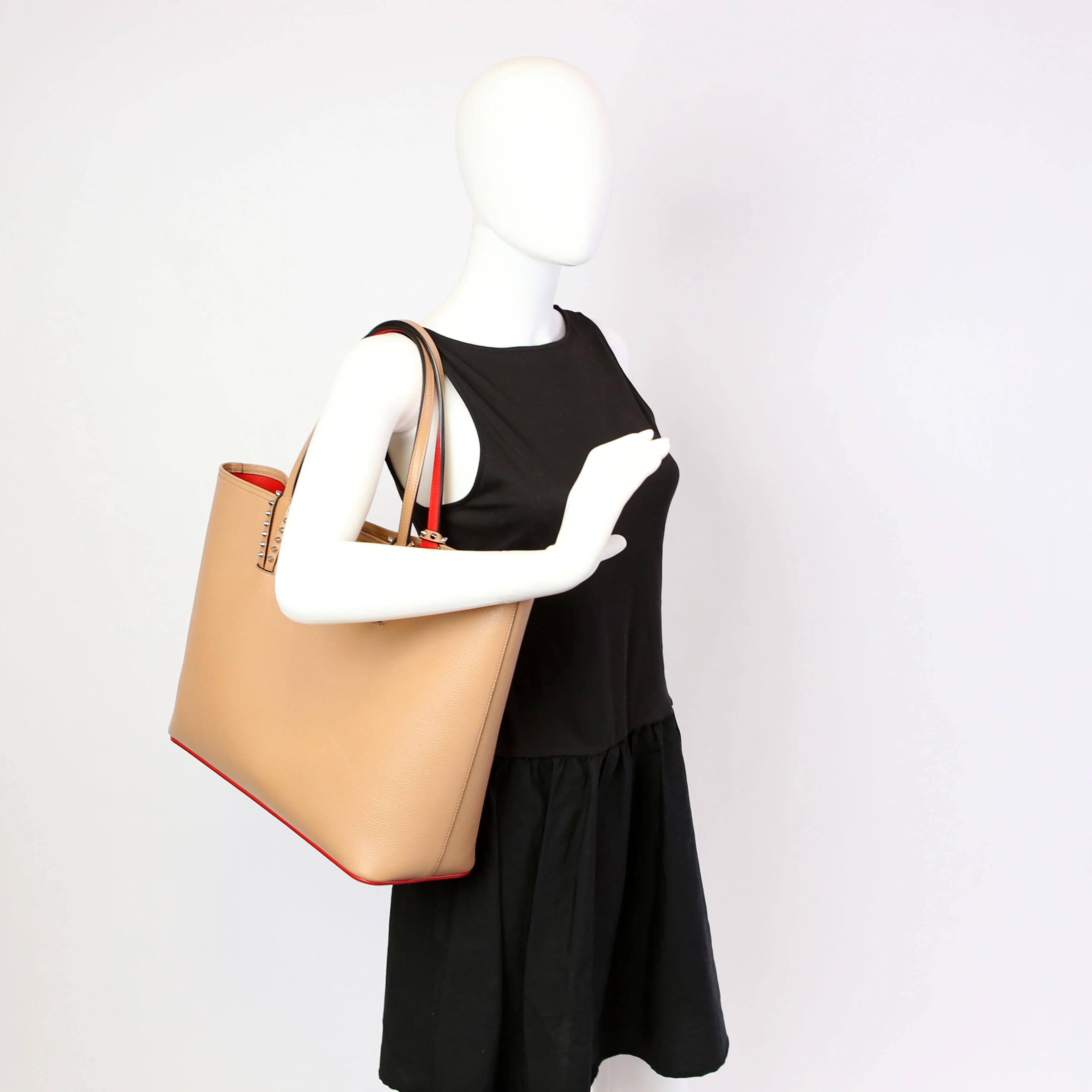 Cabata Tote With Pouch Leather Nude - Image 10