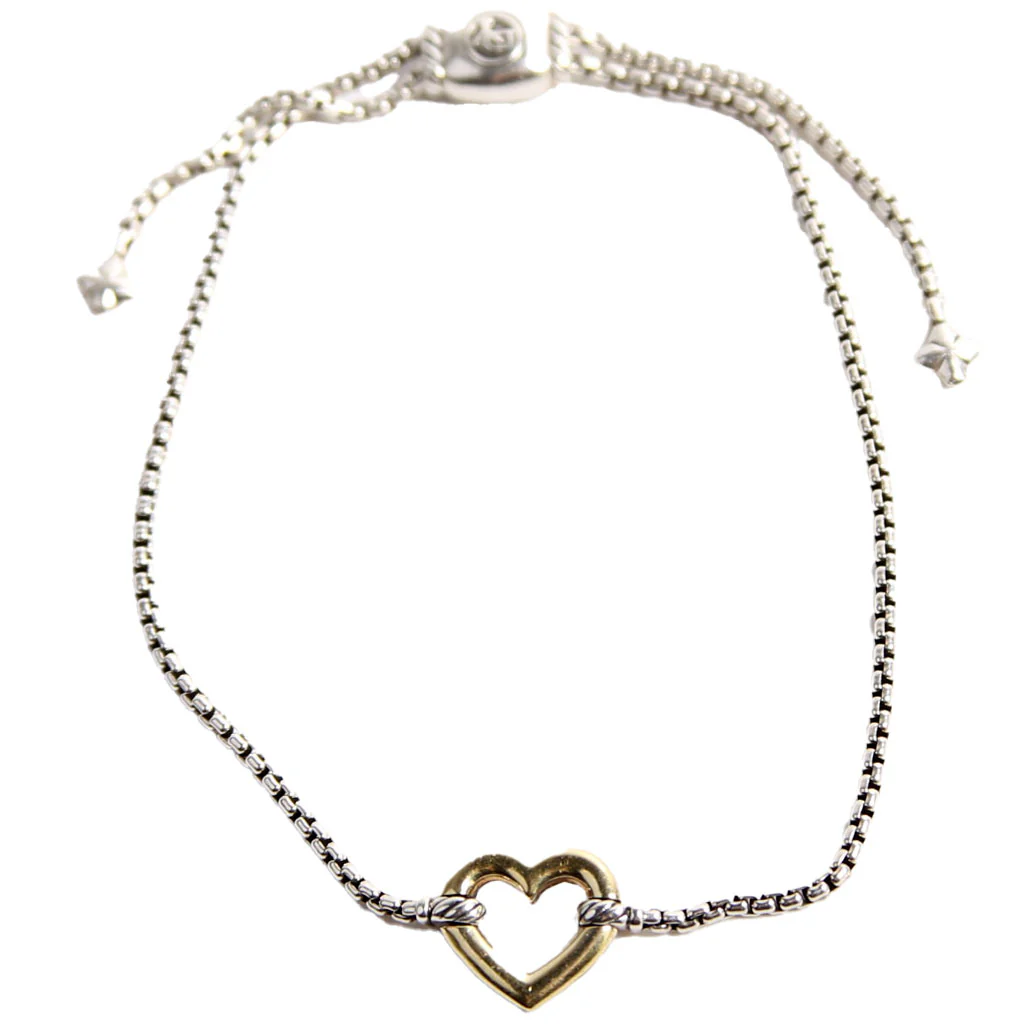 Cable Collectibles Heart Station Bracelet 925/750