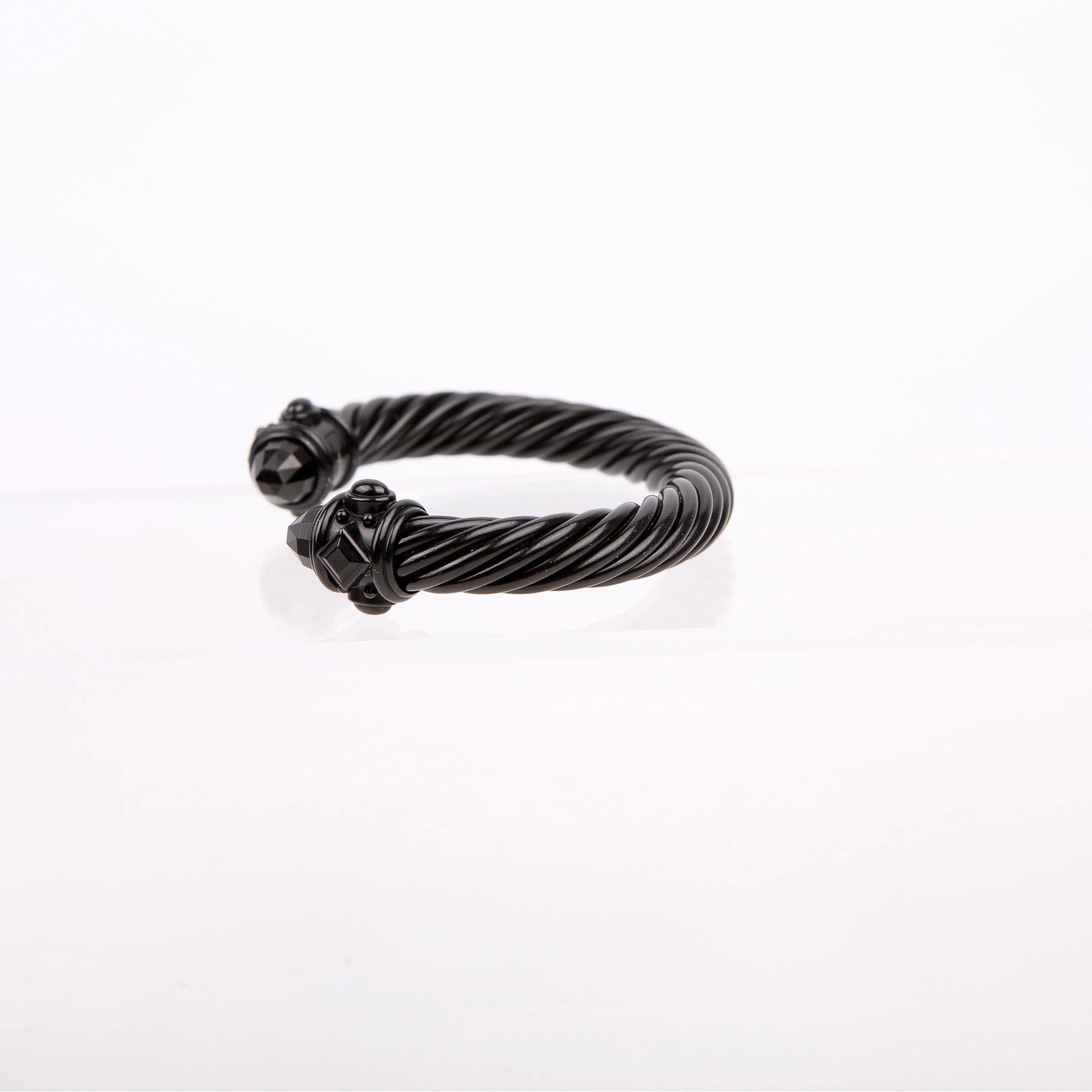 Cable Renaissance Aluminum 10MM Bracelet Black - Image 2