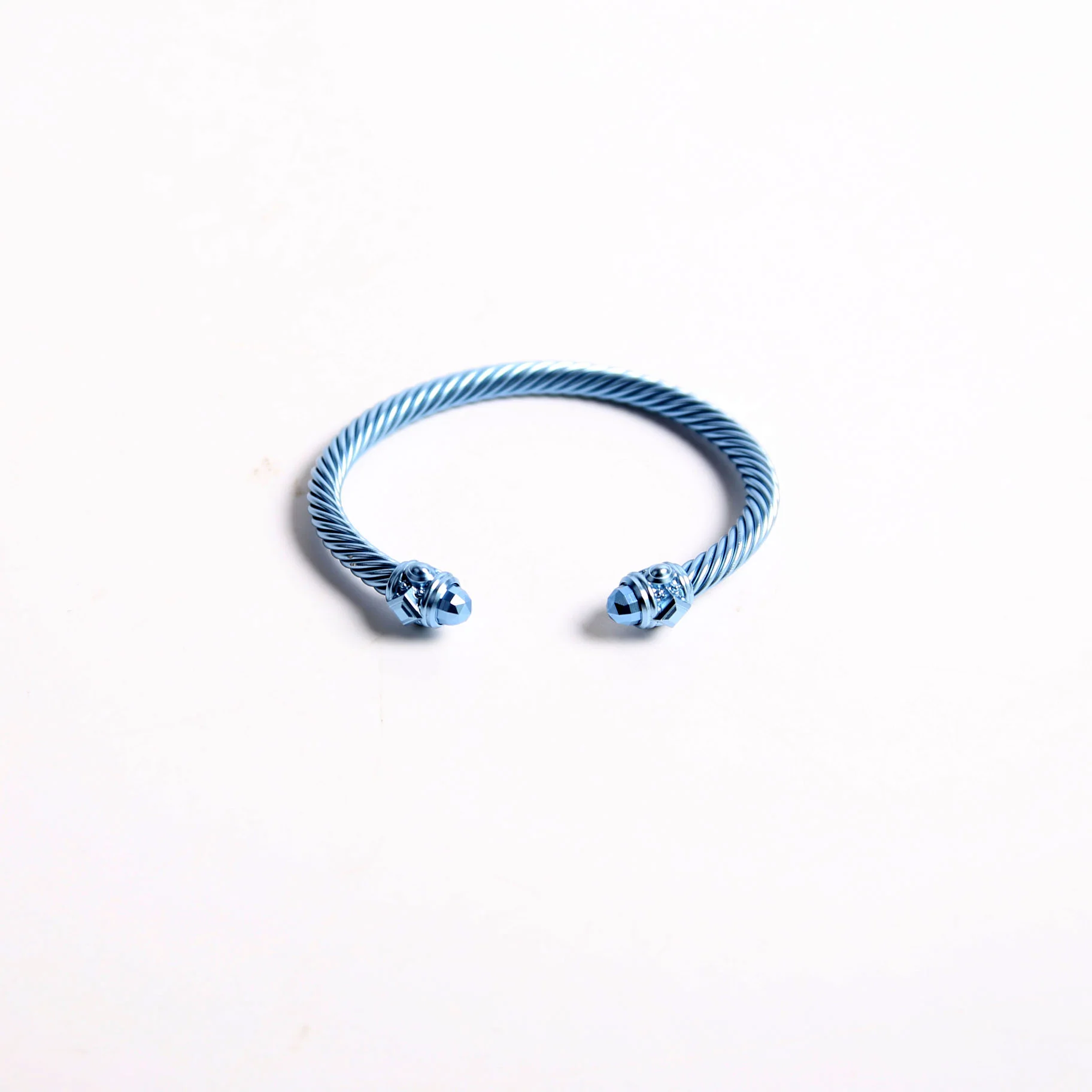 Cable Renaissance Aluminum 5MM Bracelet Blue - Image 2