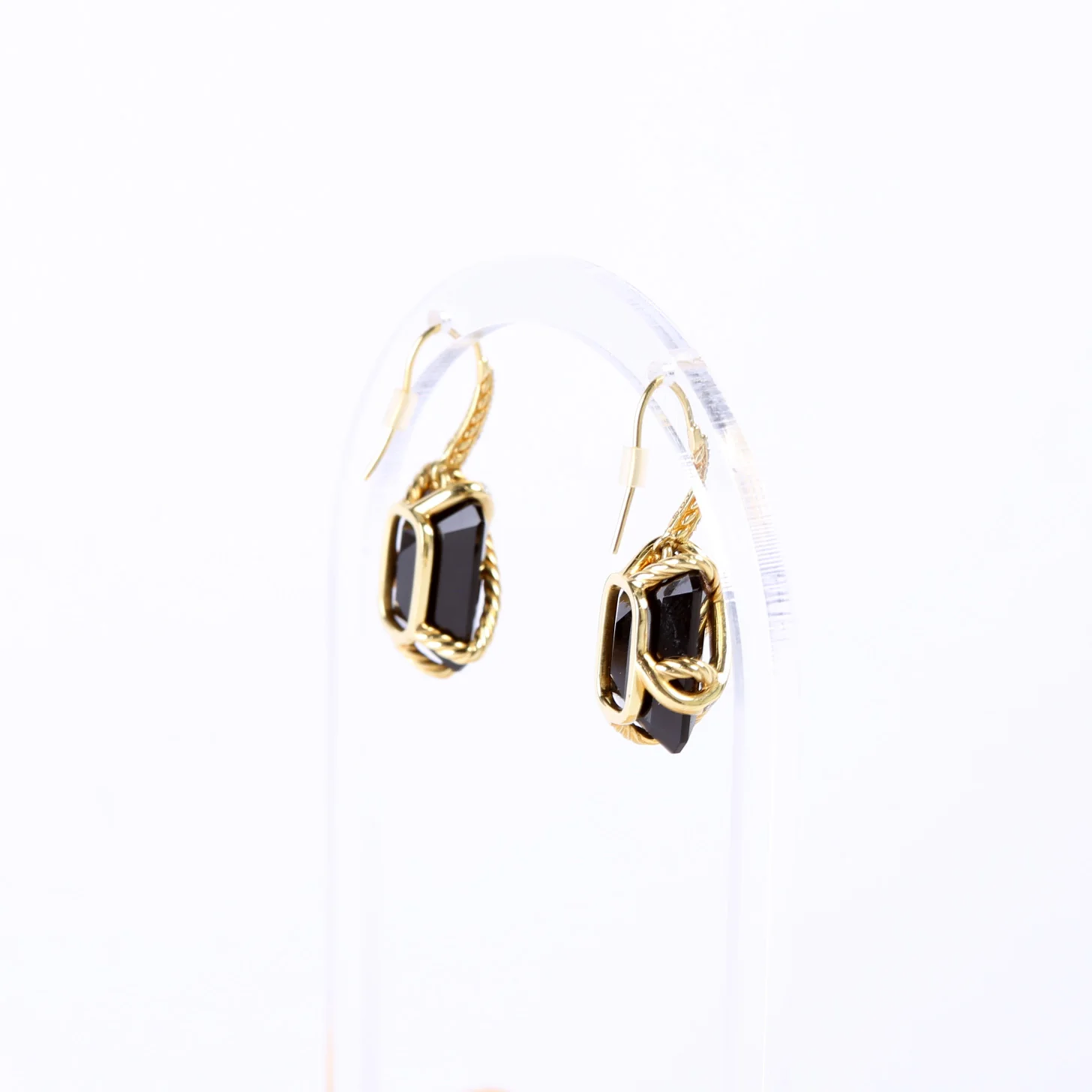 Cable Wrap Onyx Amulet 750/Diamond Earrings - Image 3