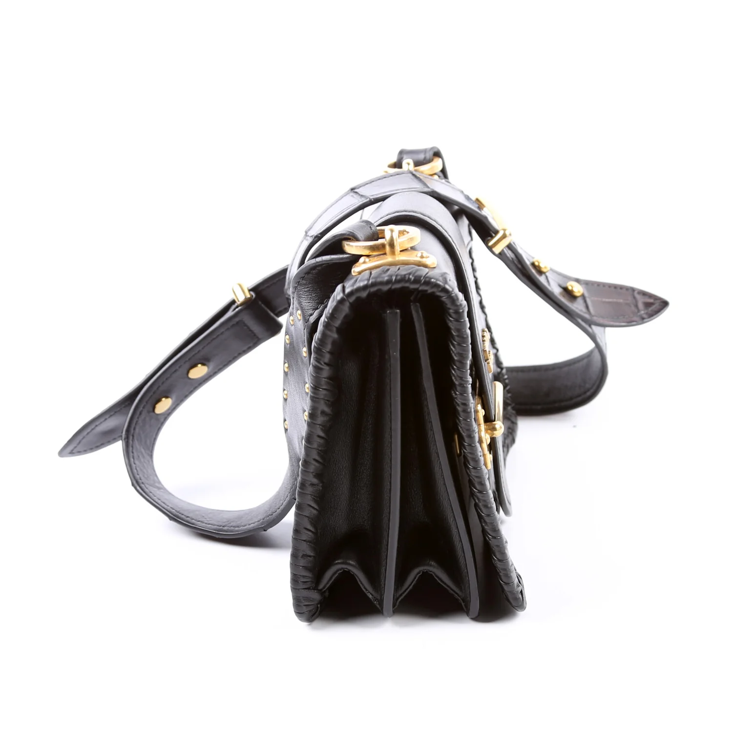 Cahier Bag Small Crocodile/Calfskin Black - Image 3