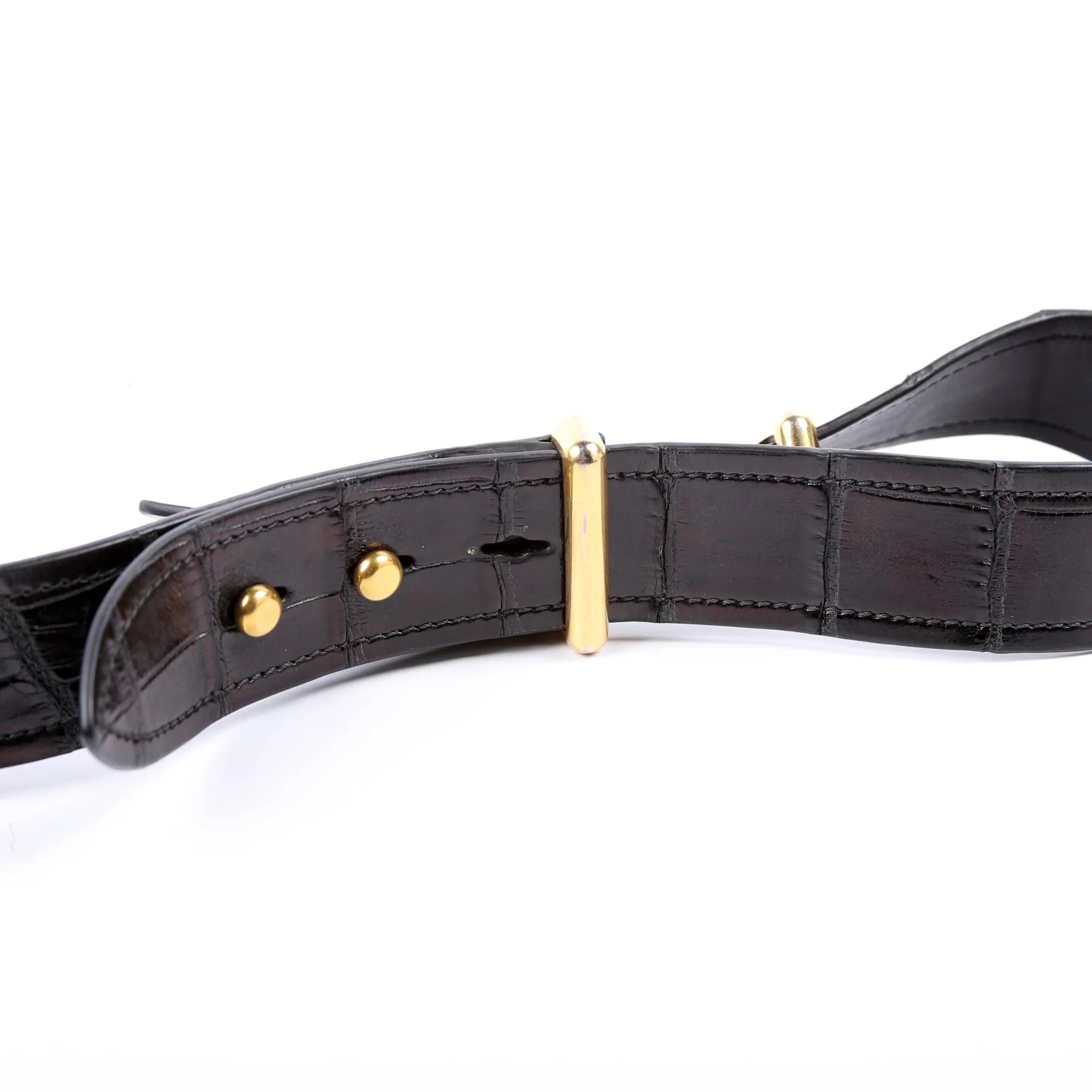 Cahier Bag Small Crocodile/Calfskin Black - Image 9