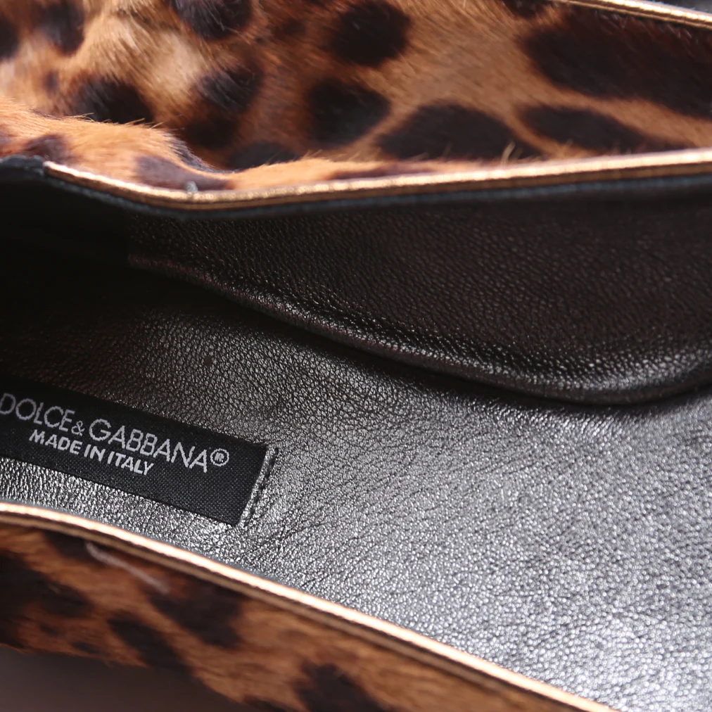 Calf Hair Leopard Ballet Flats Size 38 Brown - Image 5