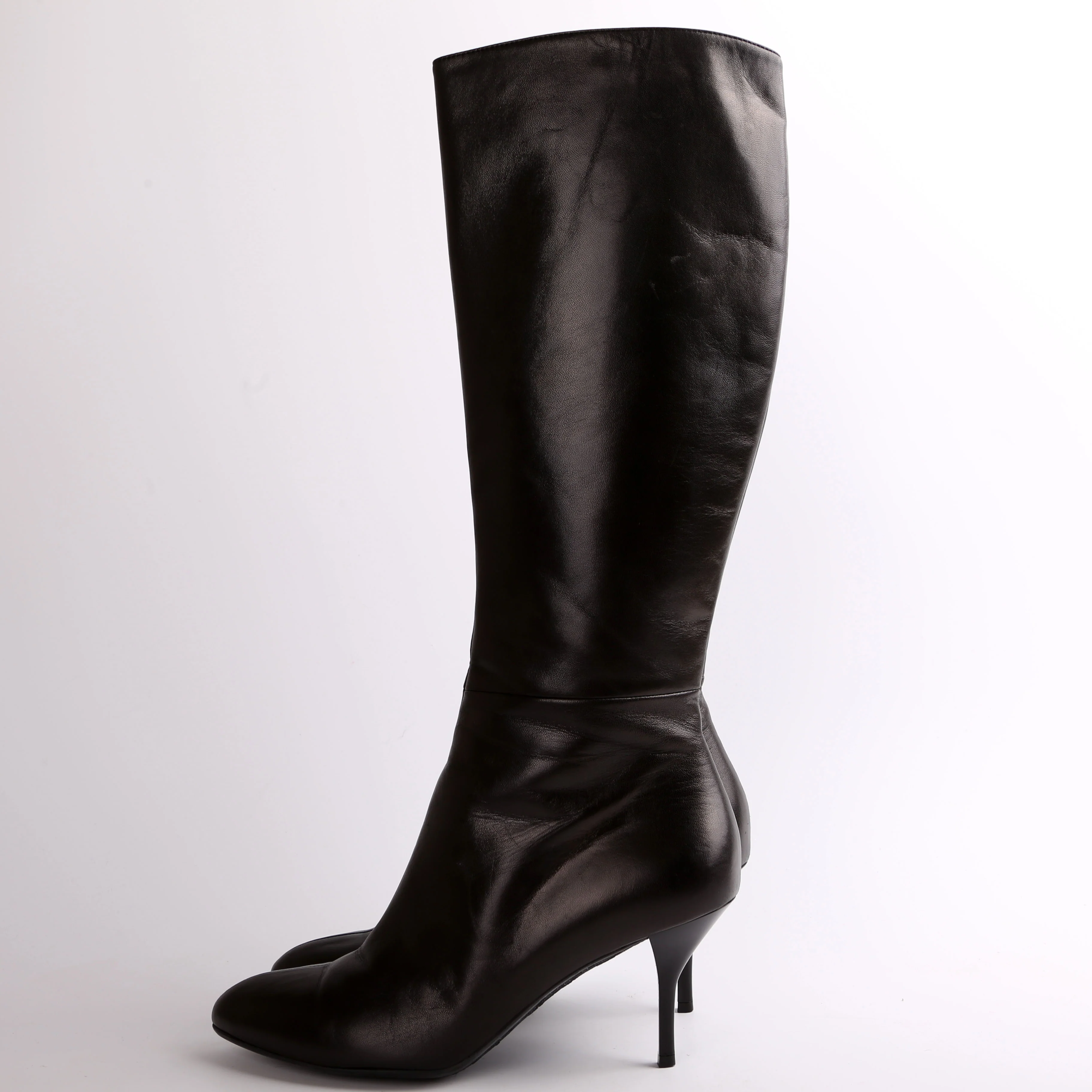 Calf High Leather Boots Size 38.5 - Image 3