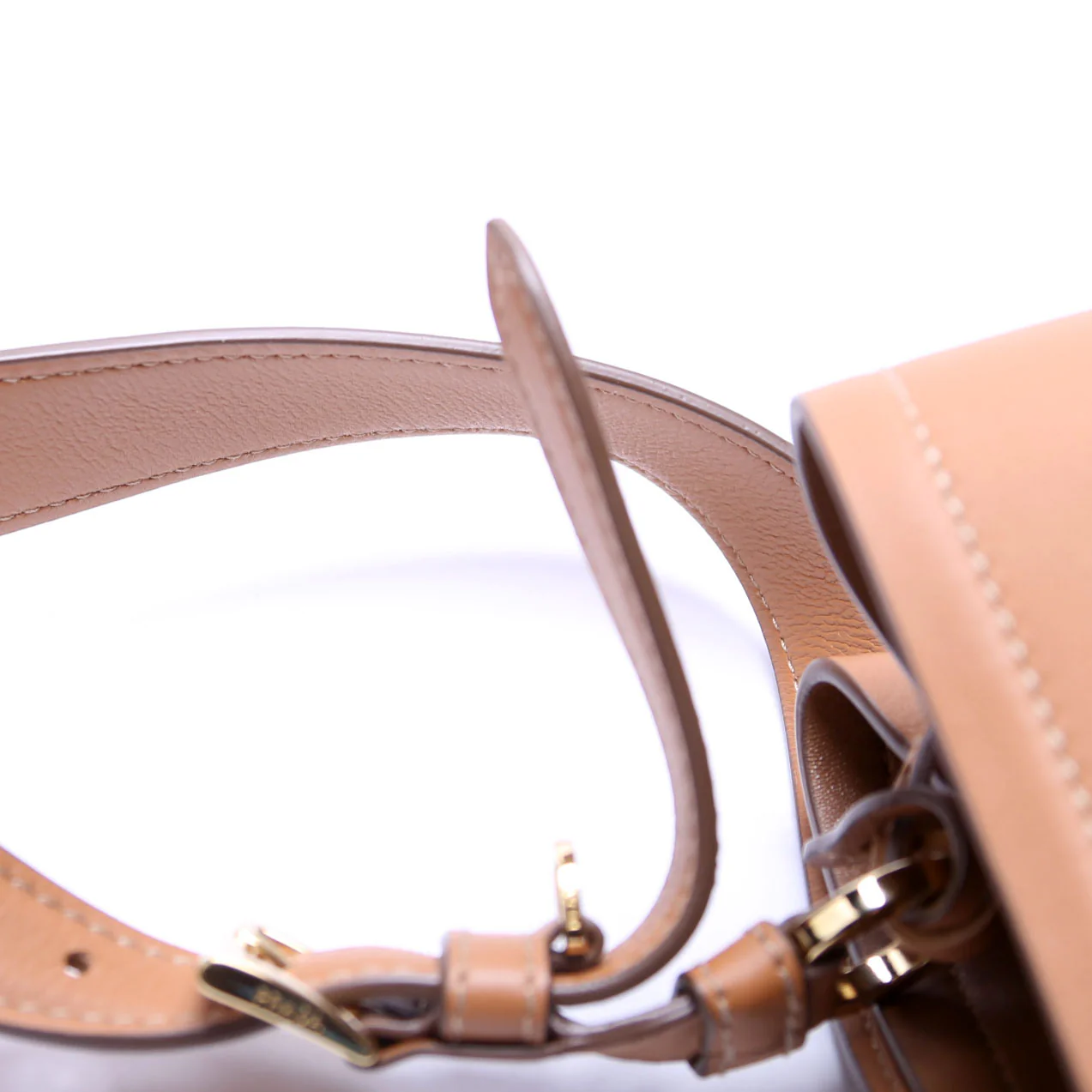 Calfskin Leather Medium Bag Brown - Image 7