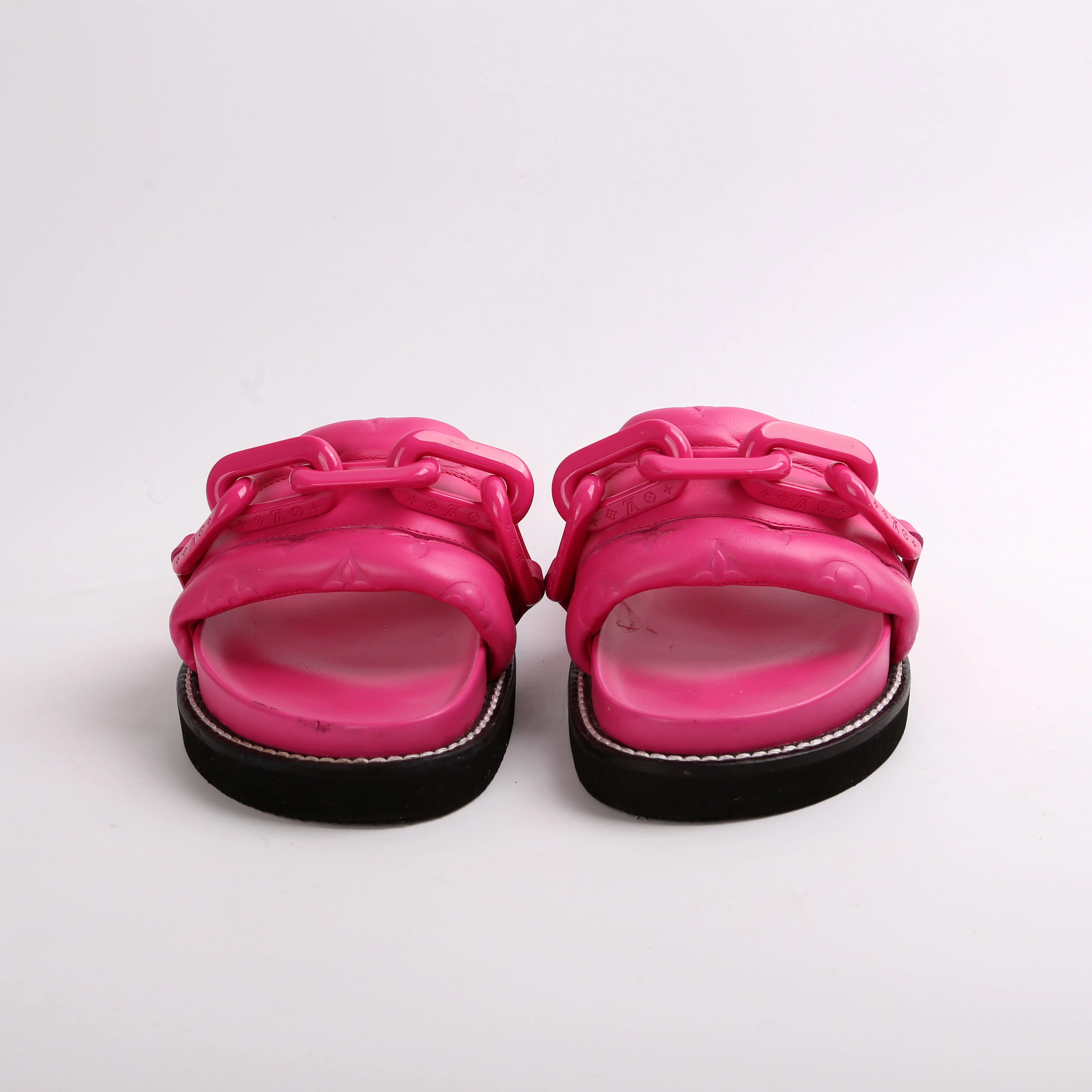 Calfskin Sunset Monogram Mules Size 38 - Image 2