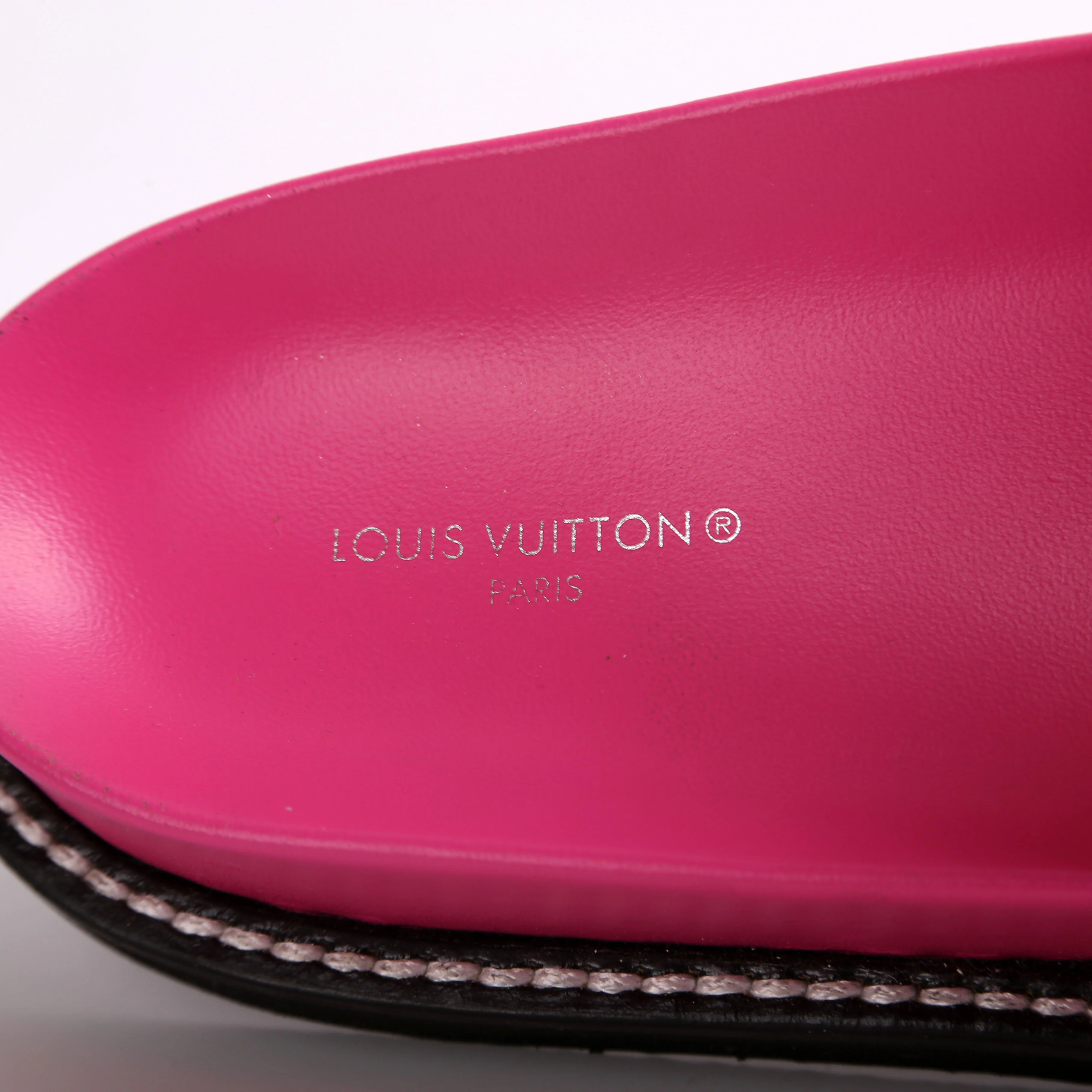 Calfskin Sunset Monogram Mules Size 38 - Image 6