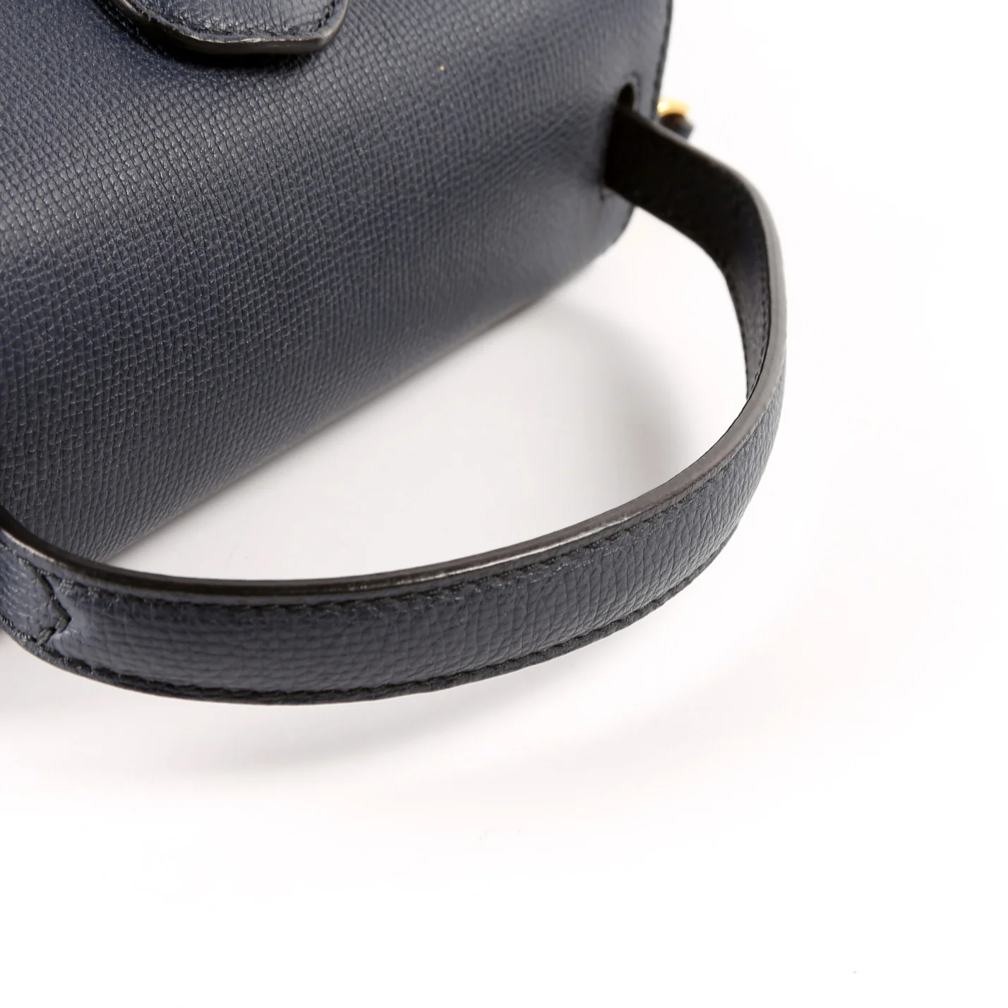 Camberley House Check/Leather Top Handle 4061174 Navy/Brown - Image 9