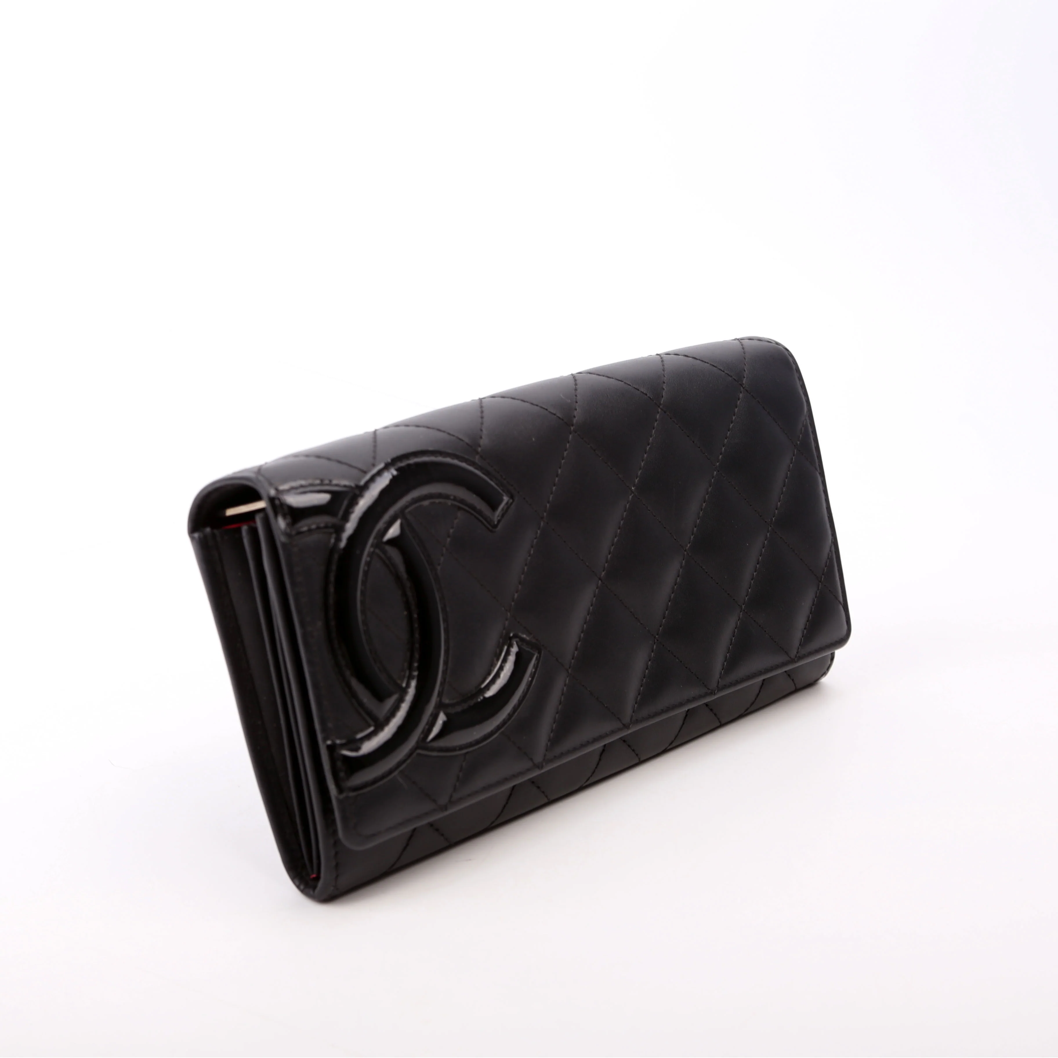 Cambon Ligne Long Flap Wallet Black - Image 2