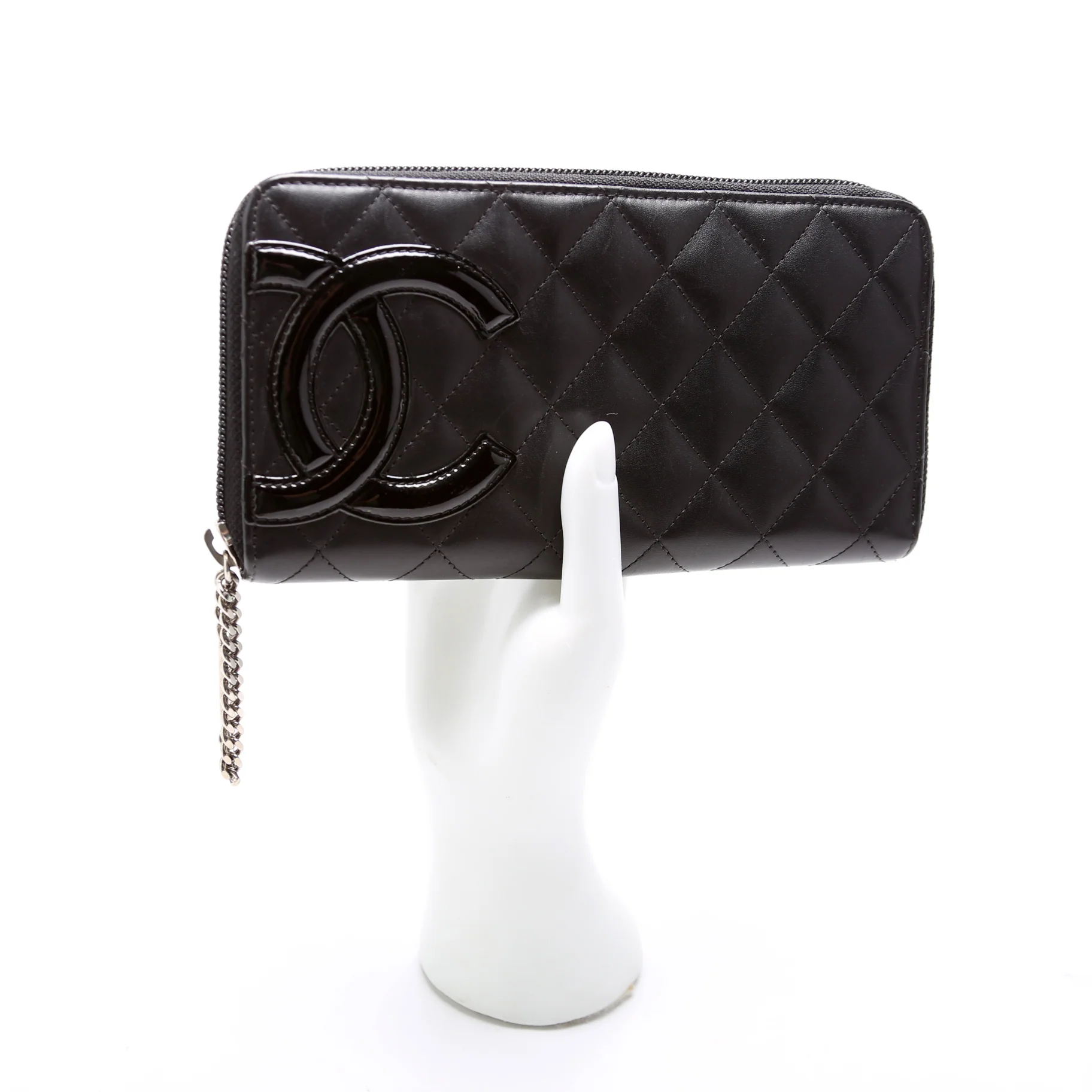 Cambon Ligne Zip Around Long Wallet Black - Image 9