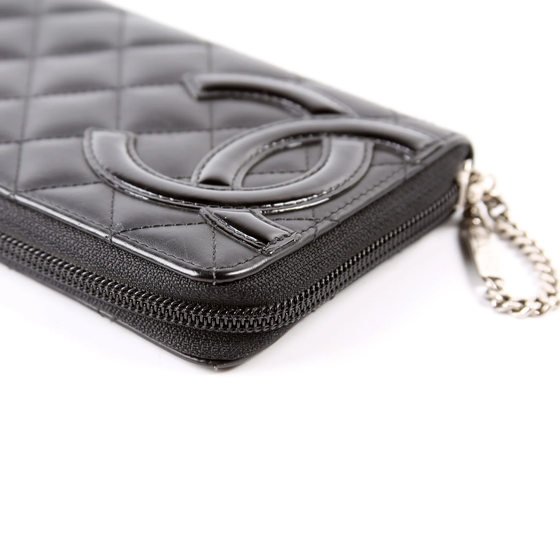 Cambon Ligne Zip Around Long Wallet Black/Pink - Image 8