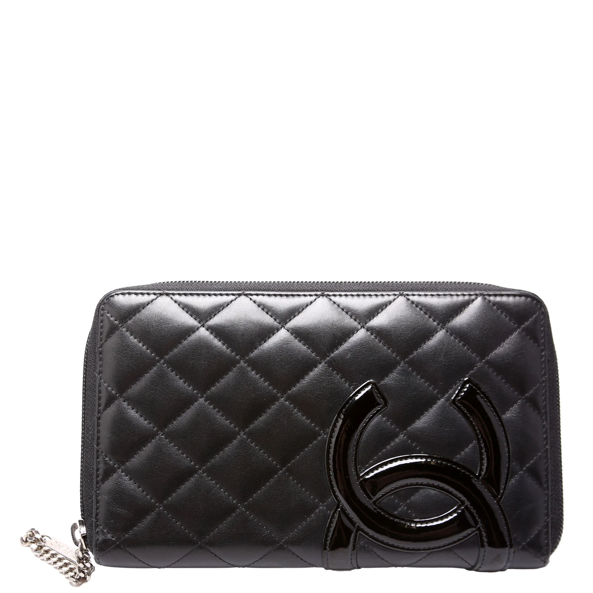 Cambon Ligne Zip Around Organizer Wallet Black