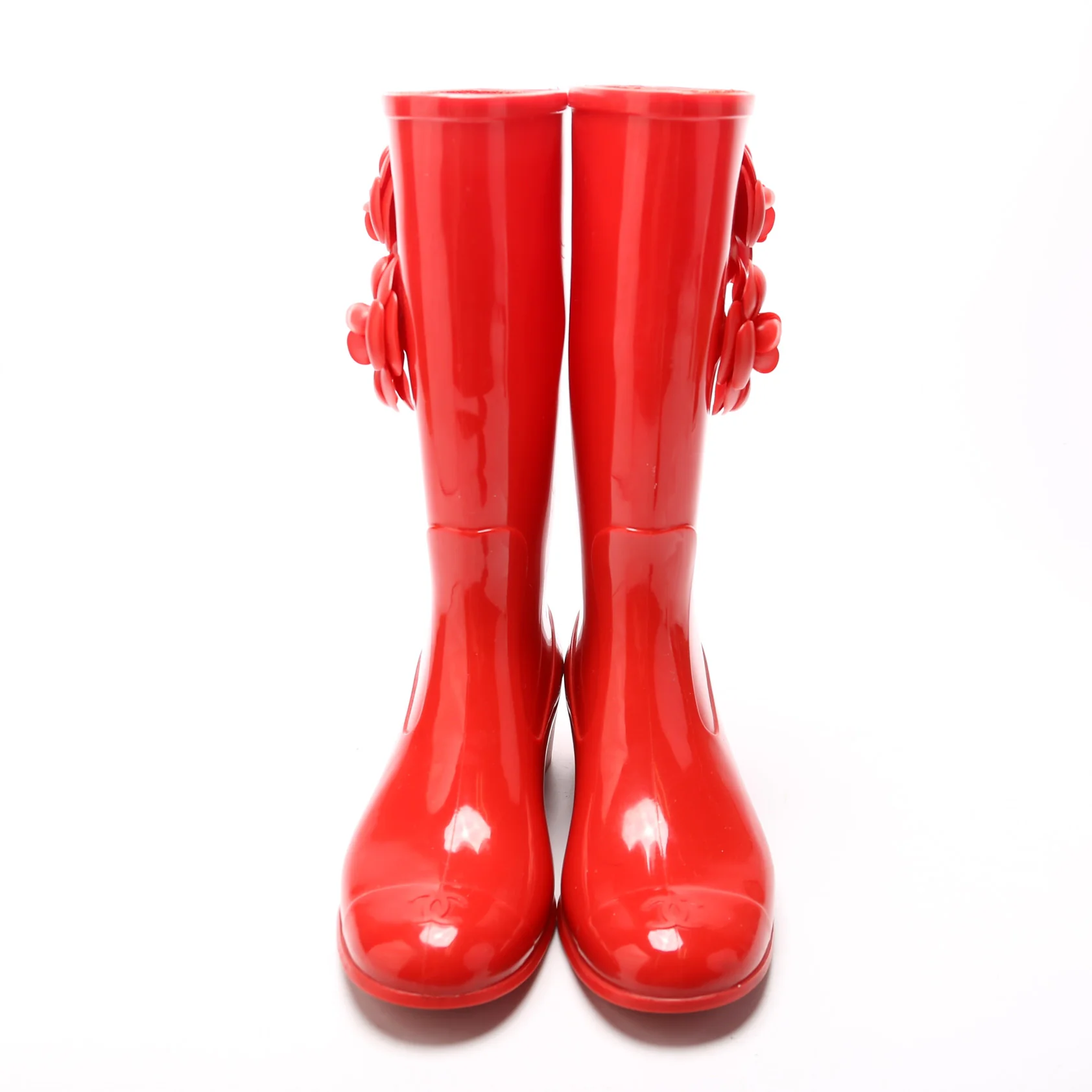 Camellia Flower Rubber Rain Boots Size 38 - Image 2