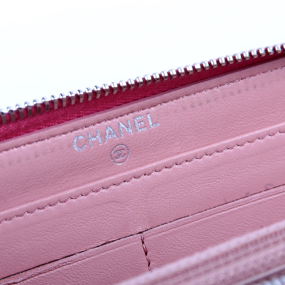 Camellia Zip Around Wallet Lambskin - Image 10