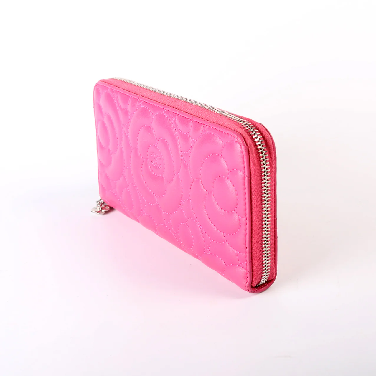 Camellia Zip Around Wallet Lambskin - Image 4