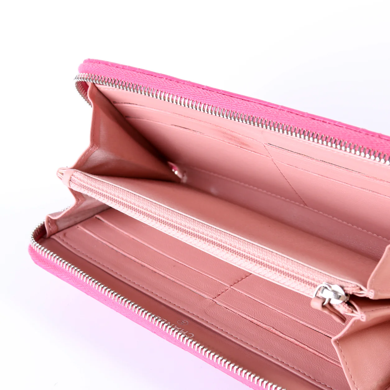 Camellia Zip Around Wallet Lambskin - Image 9