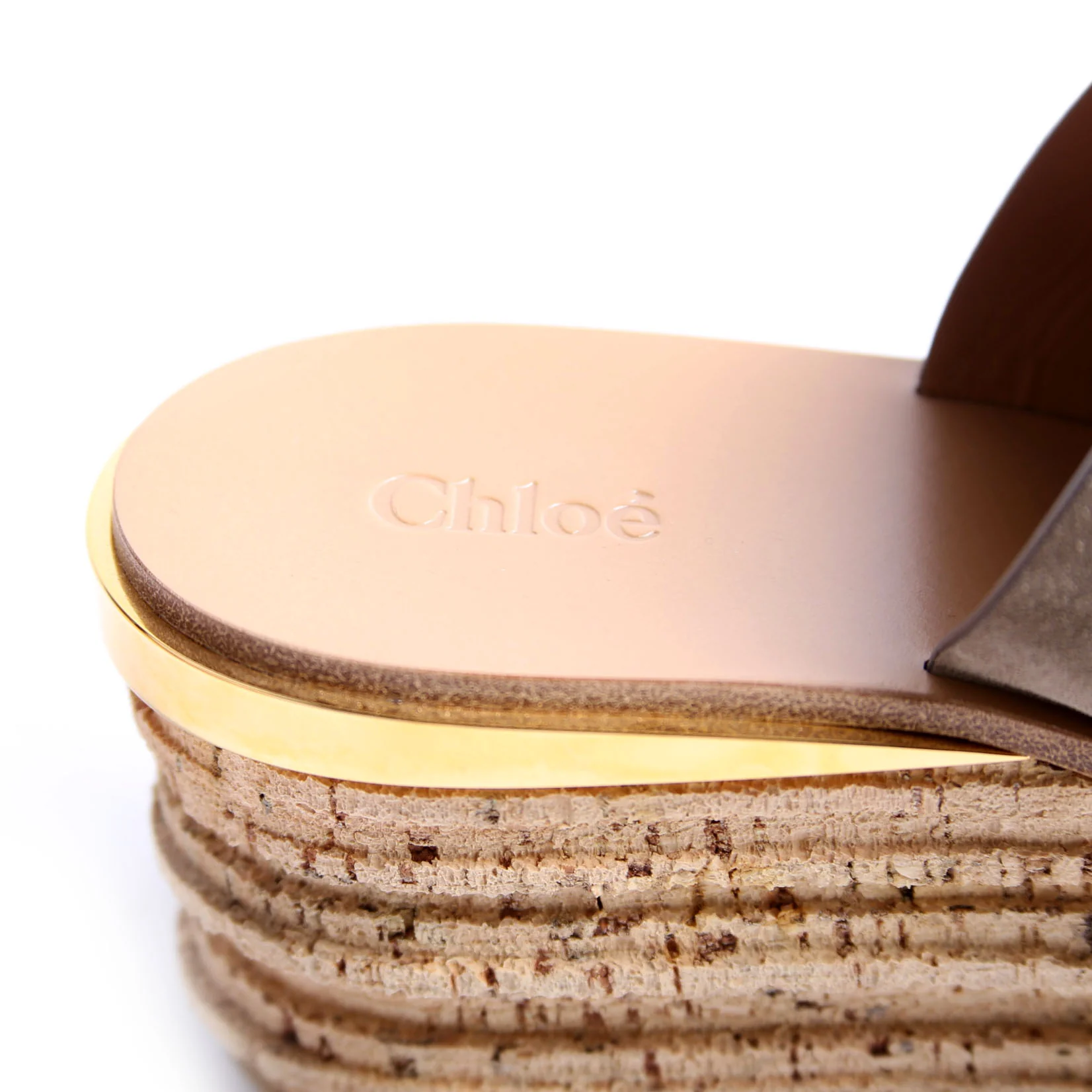 Camille Cork Platform Sandals Size 40 Beige/Taupe - Image 9