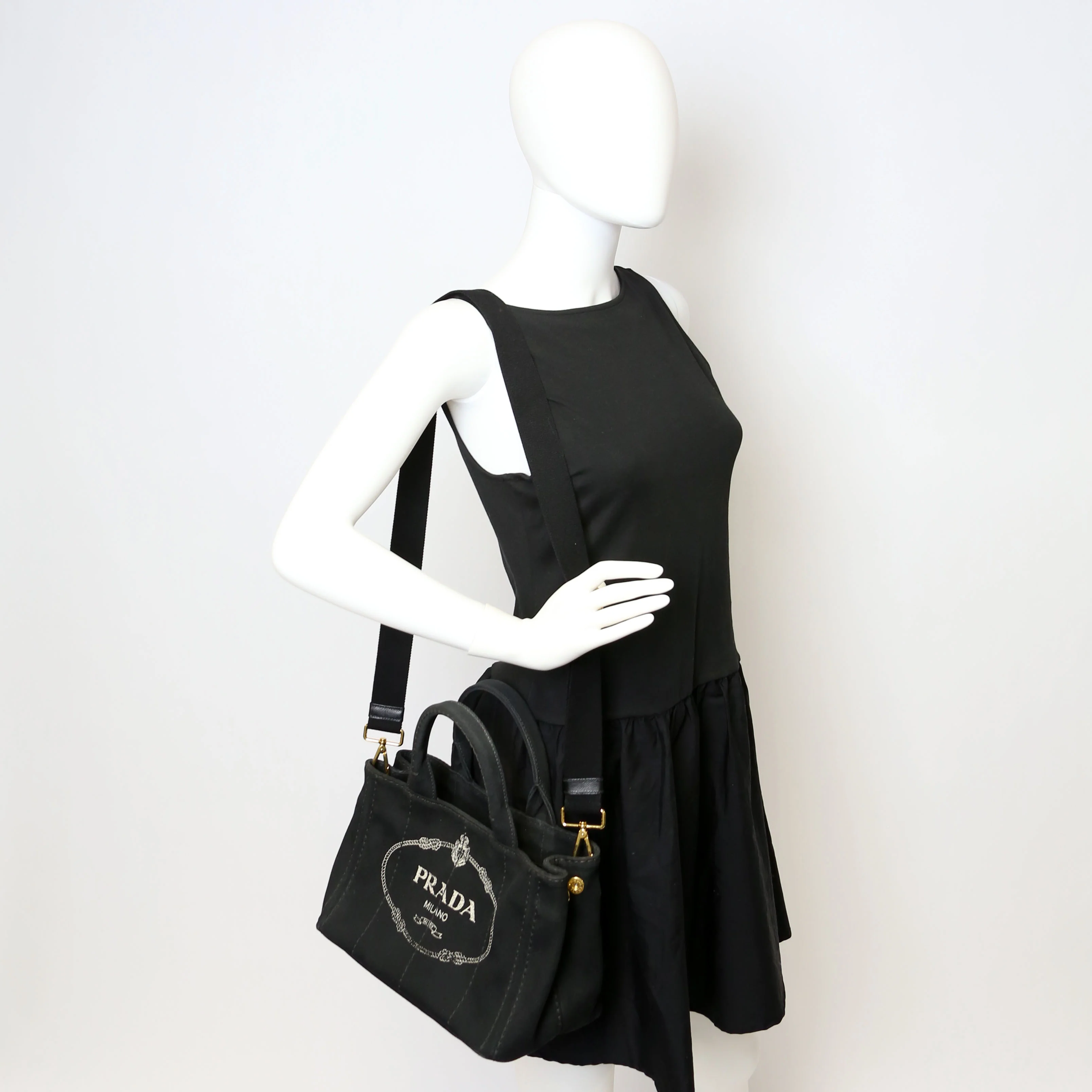 Canapa Canvas Small Tote Black - Image 15