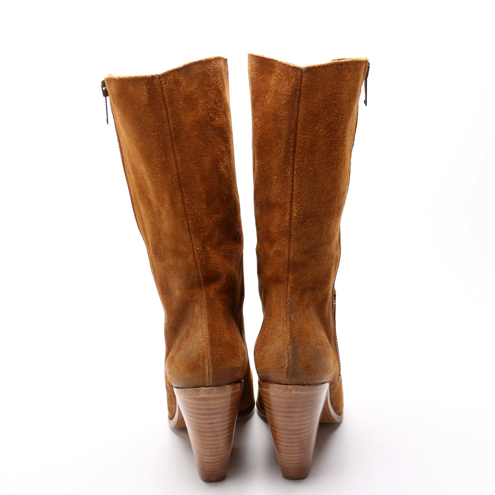 Candy Suede Cowboy Boots Size 39 Brown - Image 5
