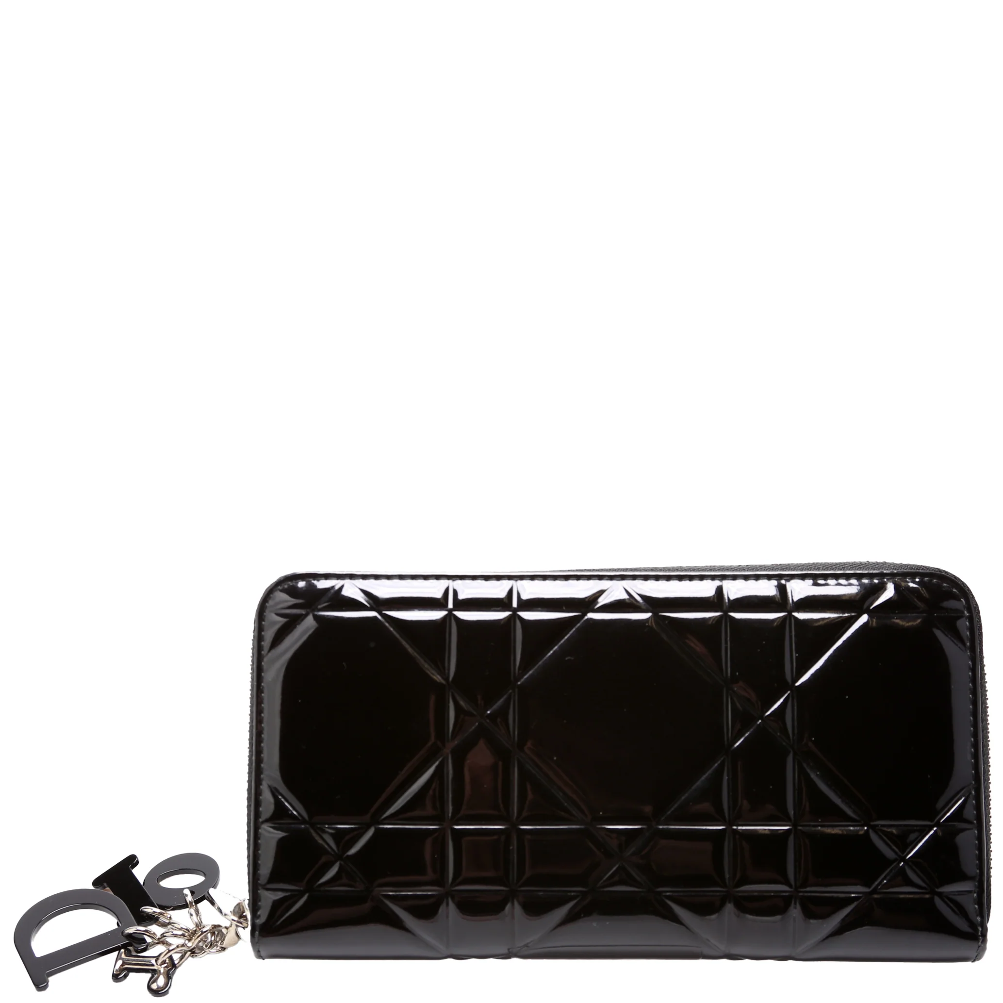 Cannage Patent Zip Around Wallet