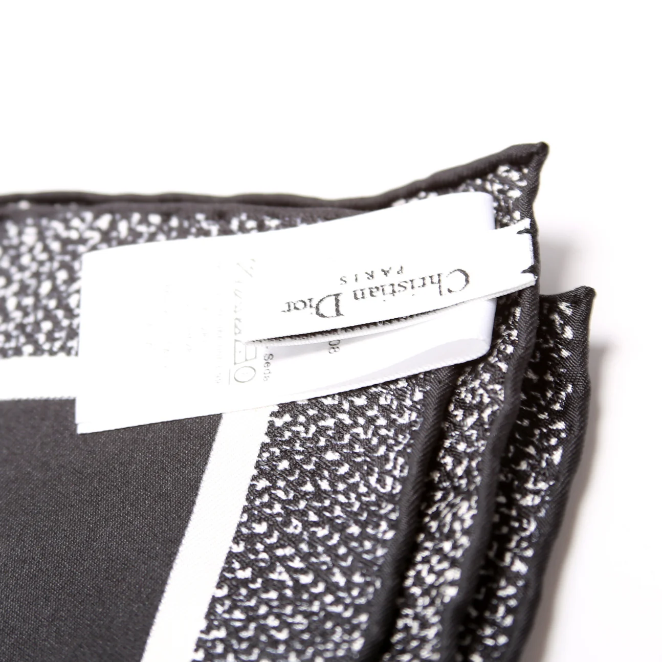 Cannage Square Silk Scarf 90CM Black - Image 5