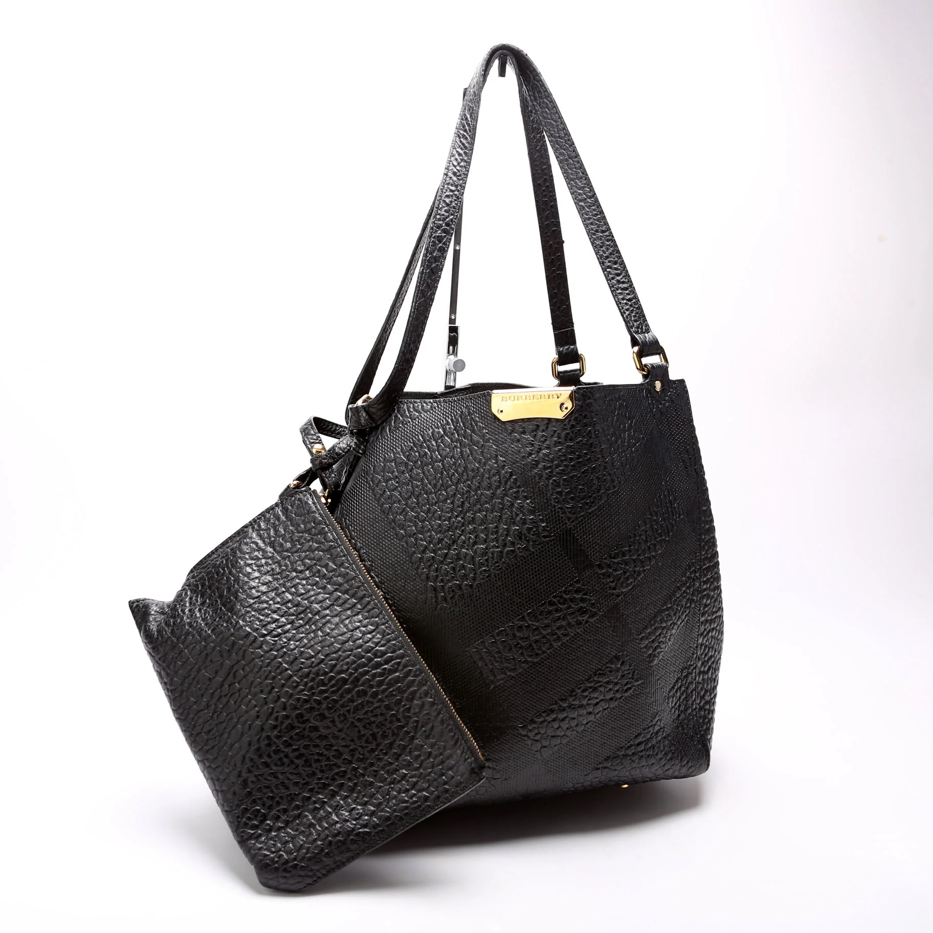 Canterbury Small Leather Tote With Pouch 3958883 Black - Image 2