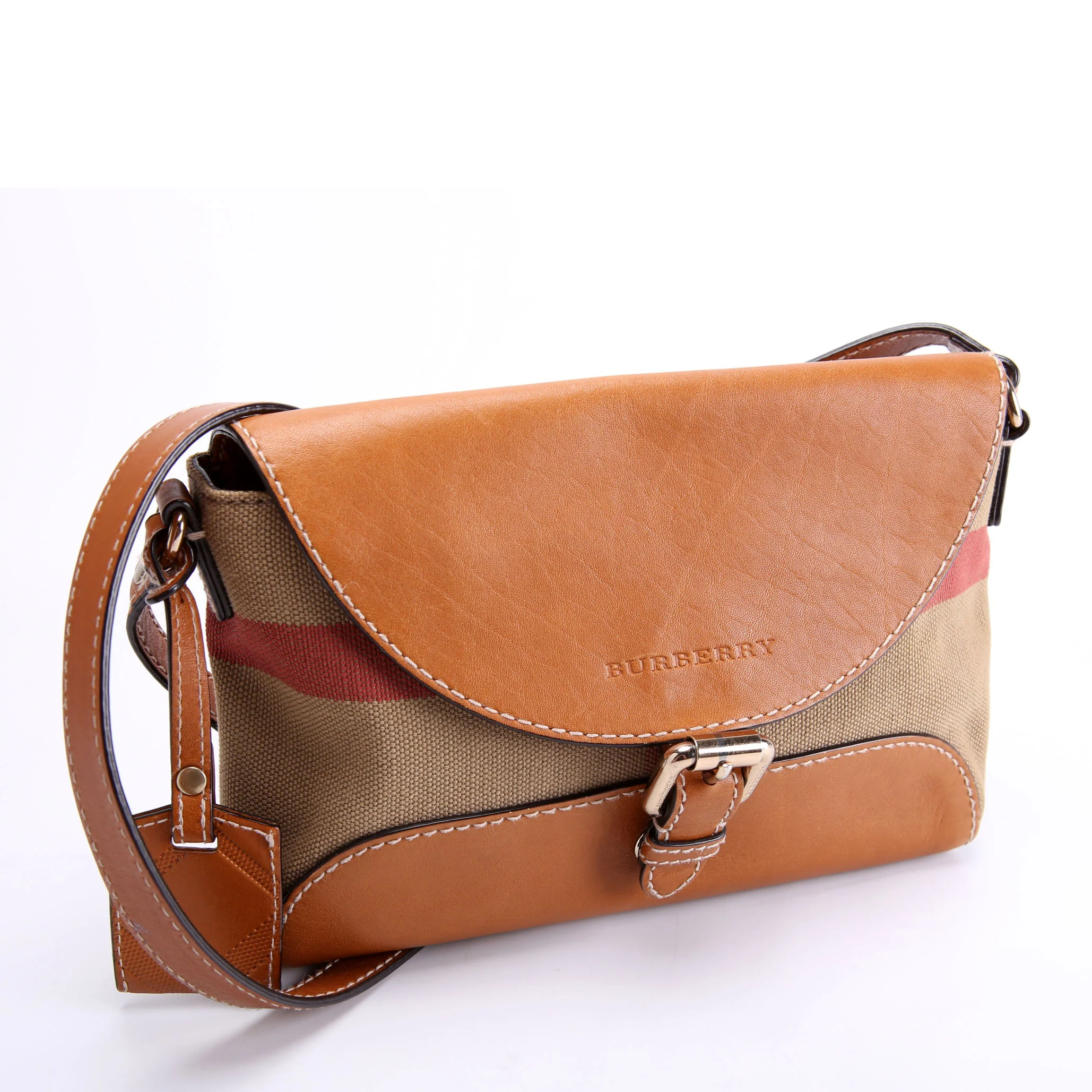 Canvas Check Henham Small Crossbody 3908810 Brown - Image 2