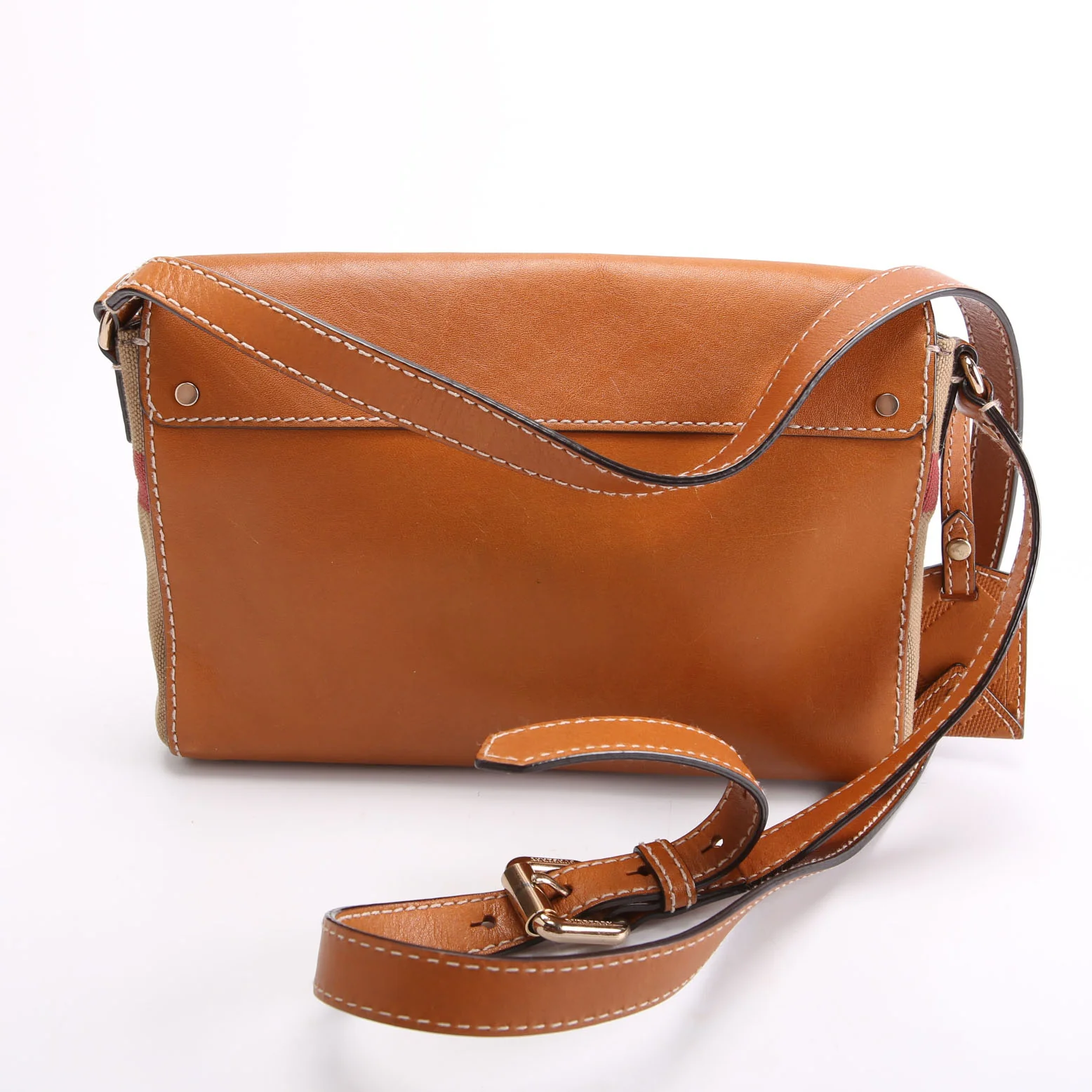 Canvas Check Henham Small Crossbody 3908810 Brown - Image 3