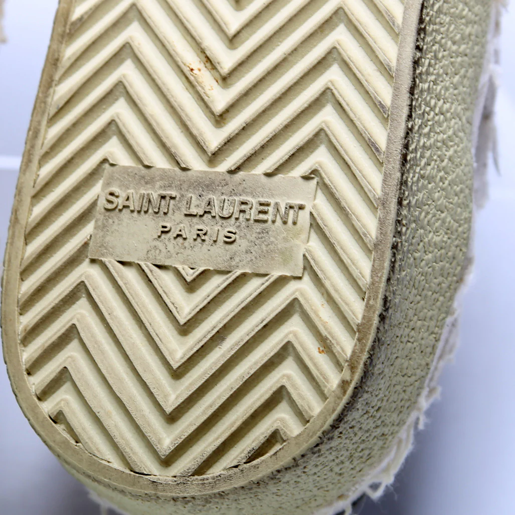 Canvas Lace Up Distressed Sneakers Size 36 - Image 7