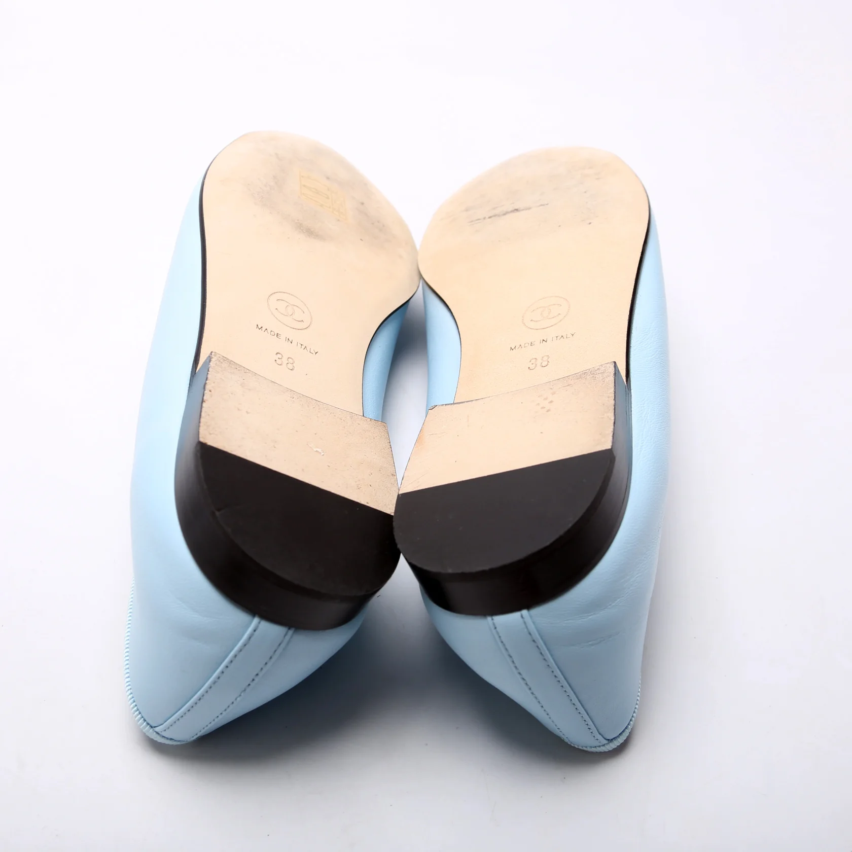 Cap Toe Ballet Flats Size 38 Blue - Image 6