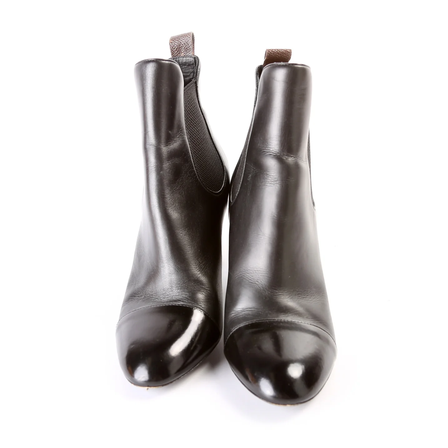Cap Toe Leather Ankle Booties Size 39 - Image 2