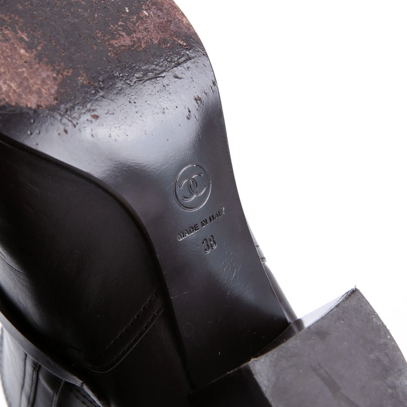 Cap Toe Leather Ankle Booties Size 38 - Image 10