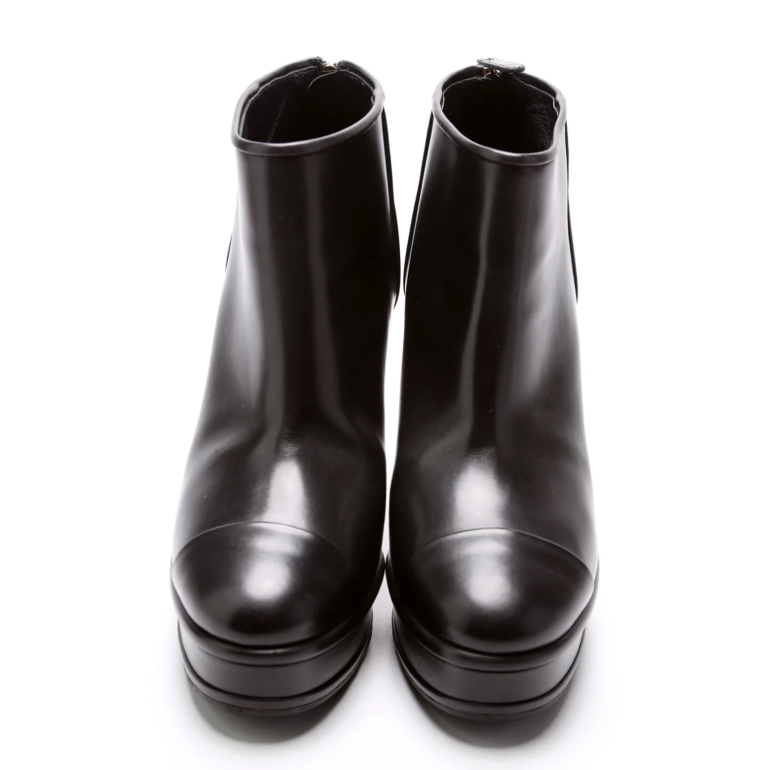 Cap Toe Leather Booties Size 40 - Image 2