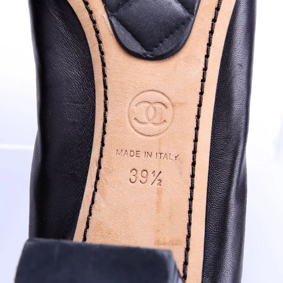Cap Toe Scrunch Block Heel Size 39.5 Black - Image 7
