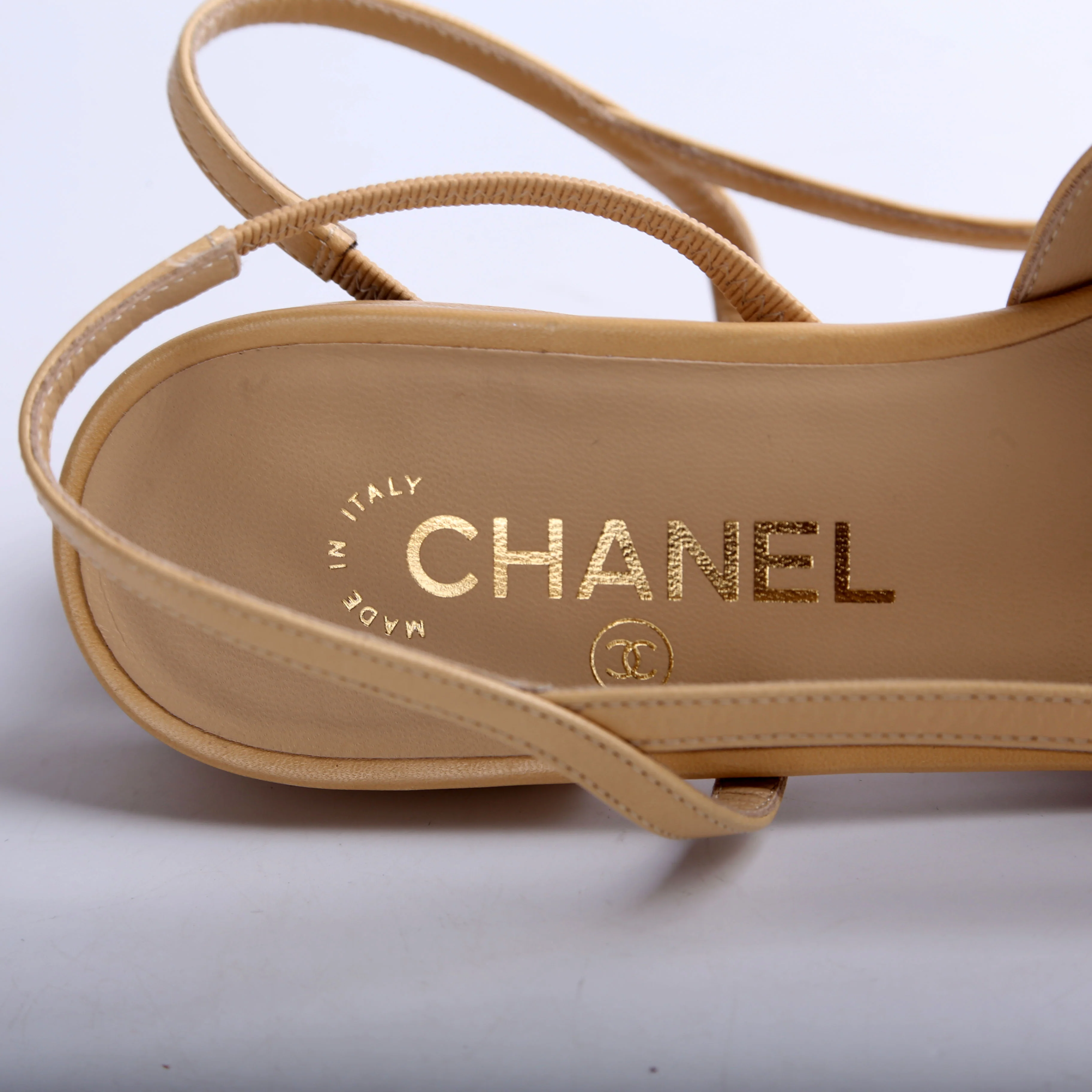 Cap Toe Slingback Flats Size 39 - Image 6