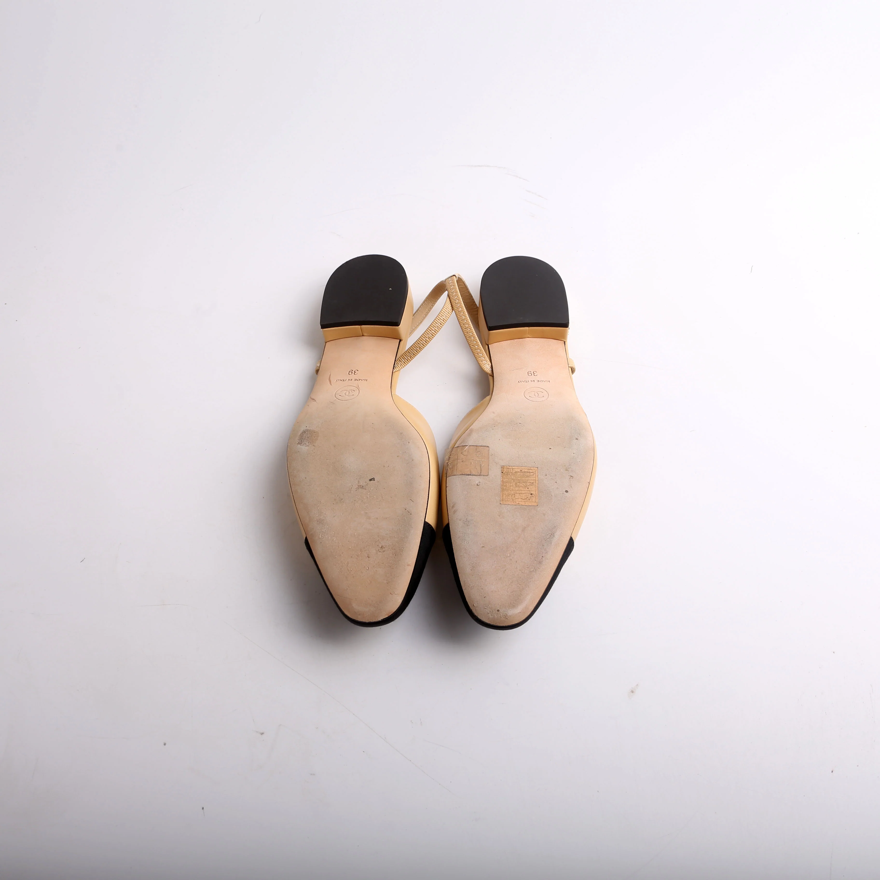 Cap Toe Slingback Flats Size 39 - Image 7