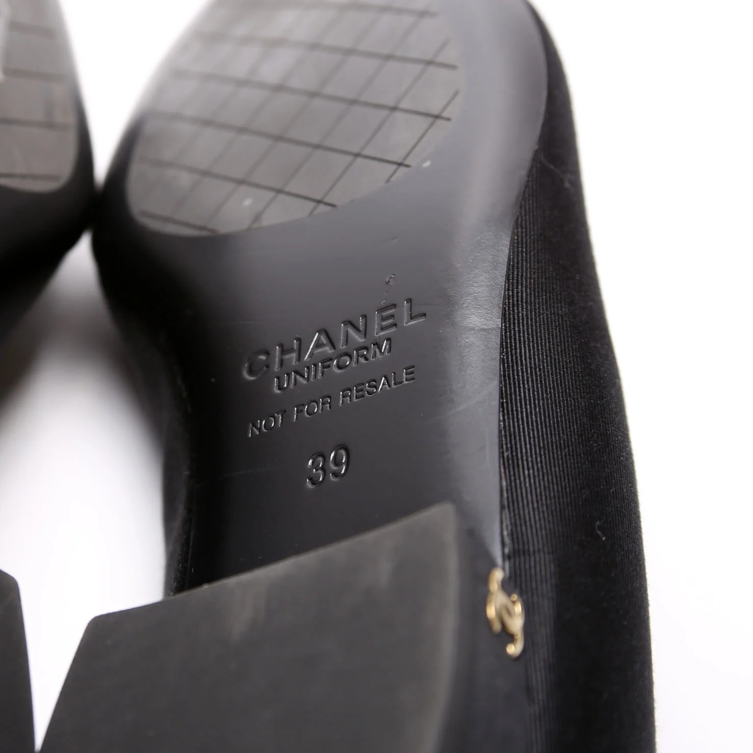 Cap Toe Uniform Ballet Flats Size 39 Black - Image 7