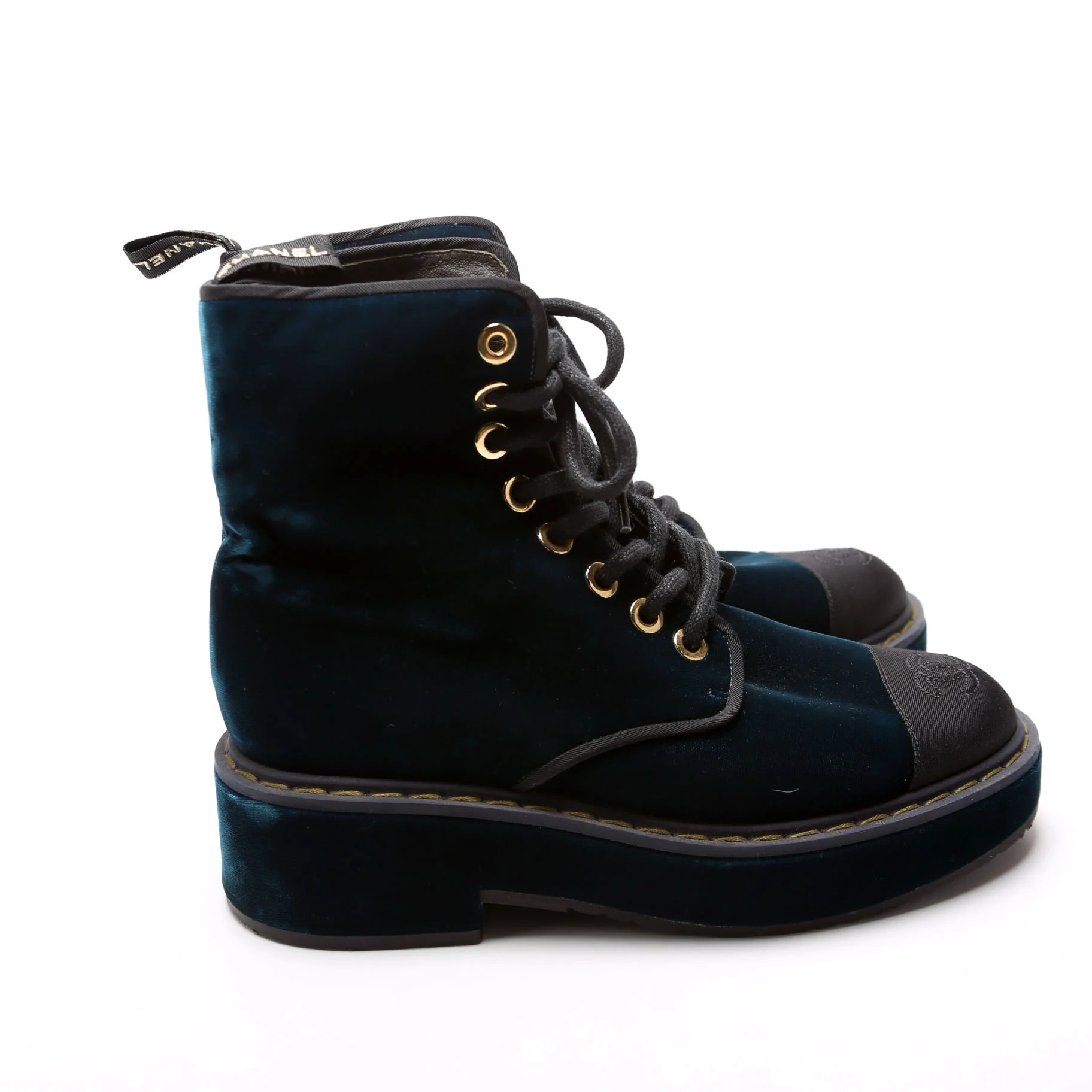 Captoe CC Velvet Combat Boots Size 38.5 - Image 3
