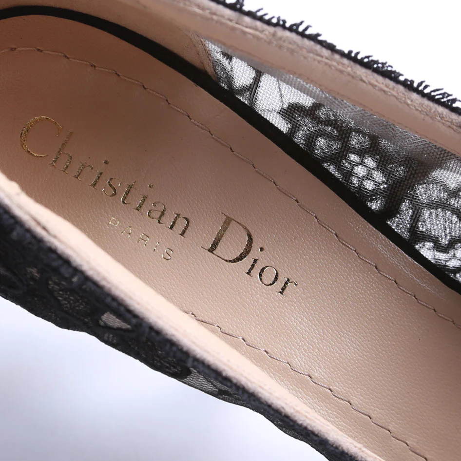Capture Illusion Lace Pumps Size 39.5 Black - Image 5